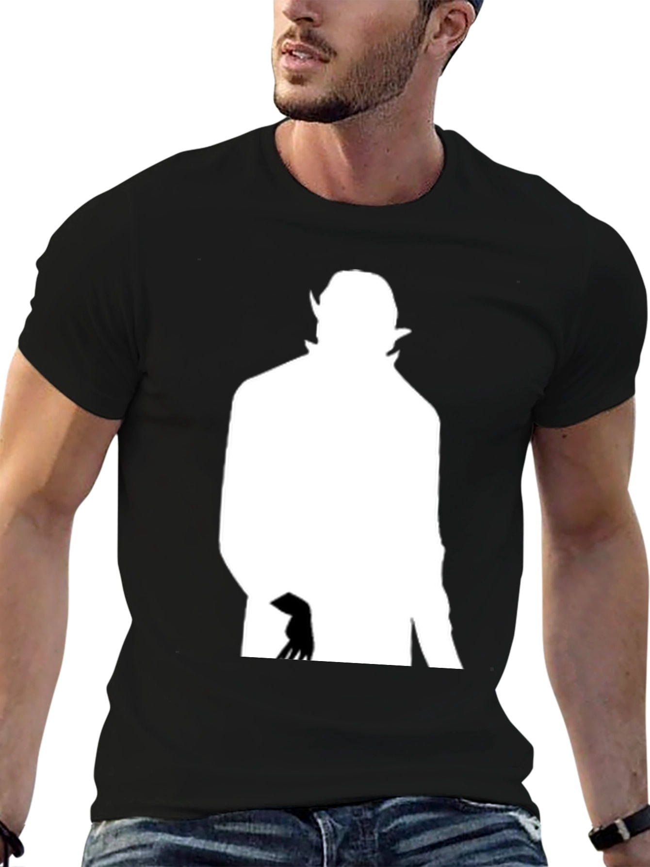 Black Silhouette Graphic Tee - Black view 6