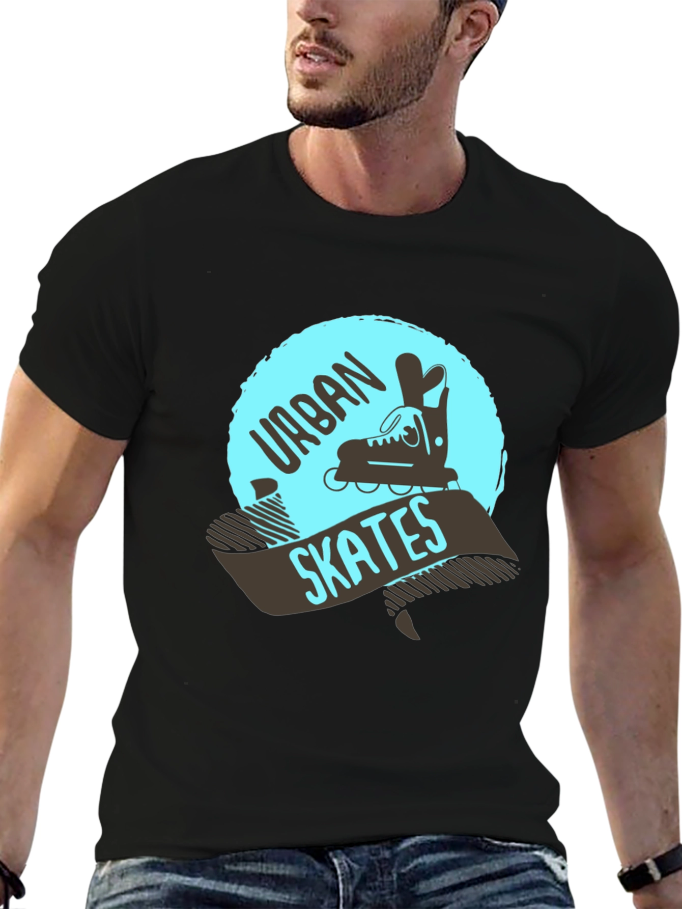 Black Urban Skates Graphic T-Shirt - Stylish & Comfortable view 6