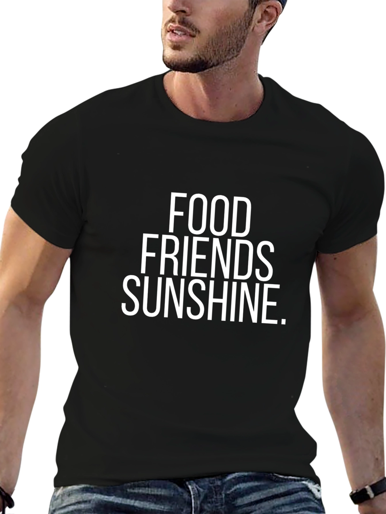 Black Food Friends Sunshine T-Shirt view 6
