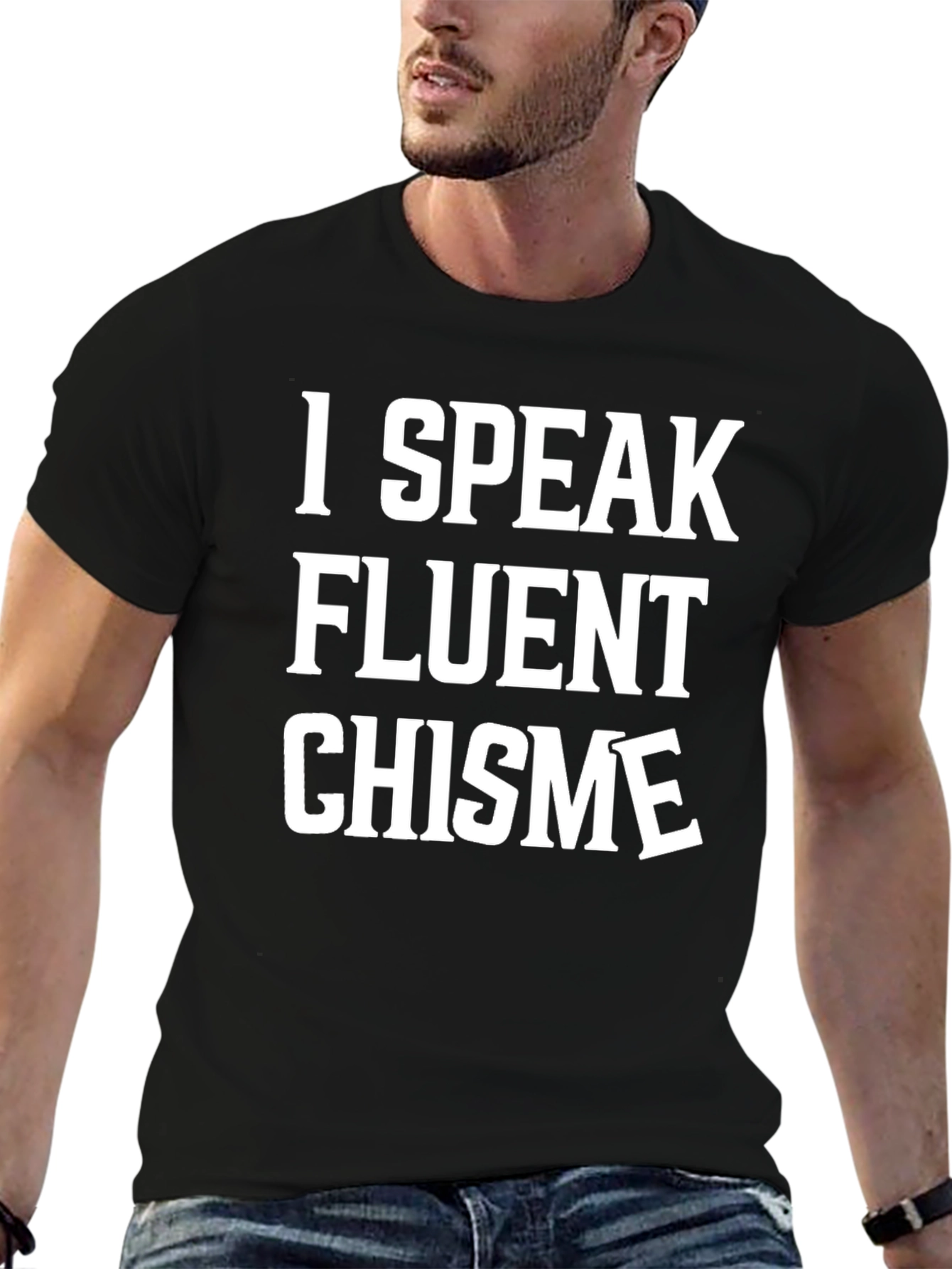 Black Fluent Chisme Graphic Tee - Bold Statement Shirt view 6