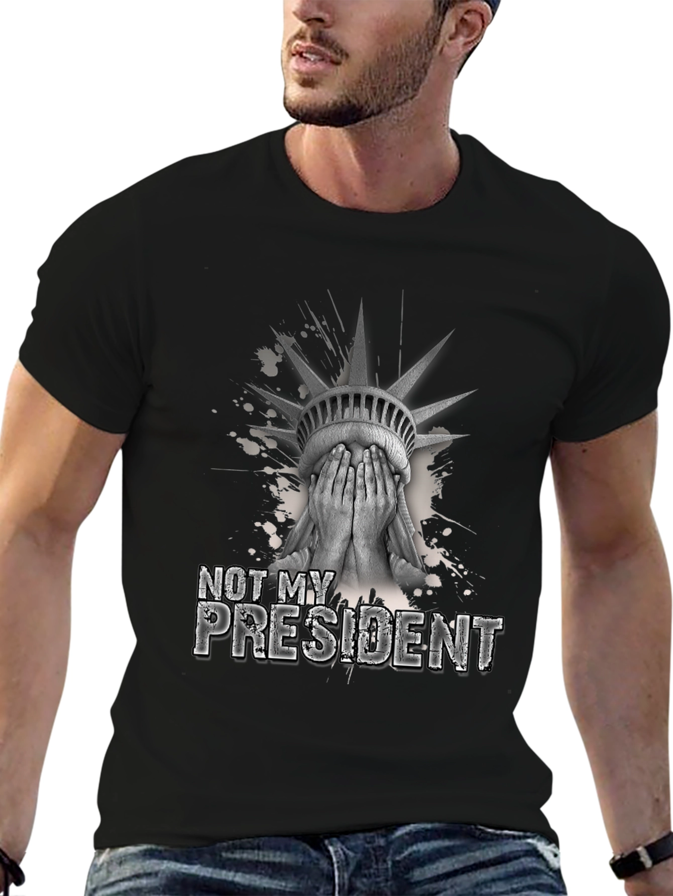 Black Not My President Graphic T-Shirt view 6
