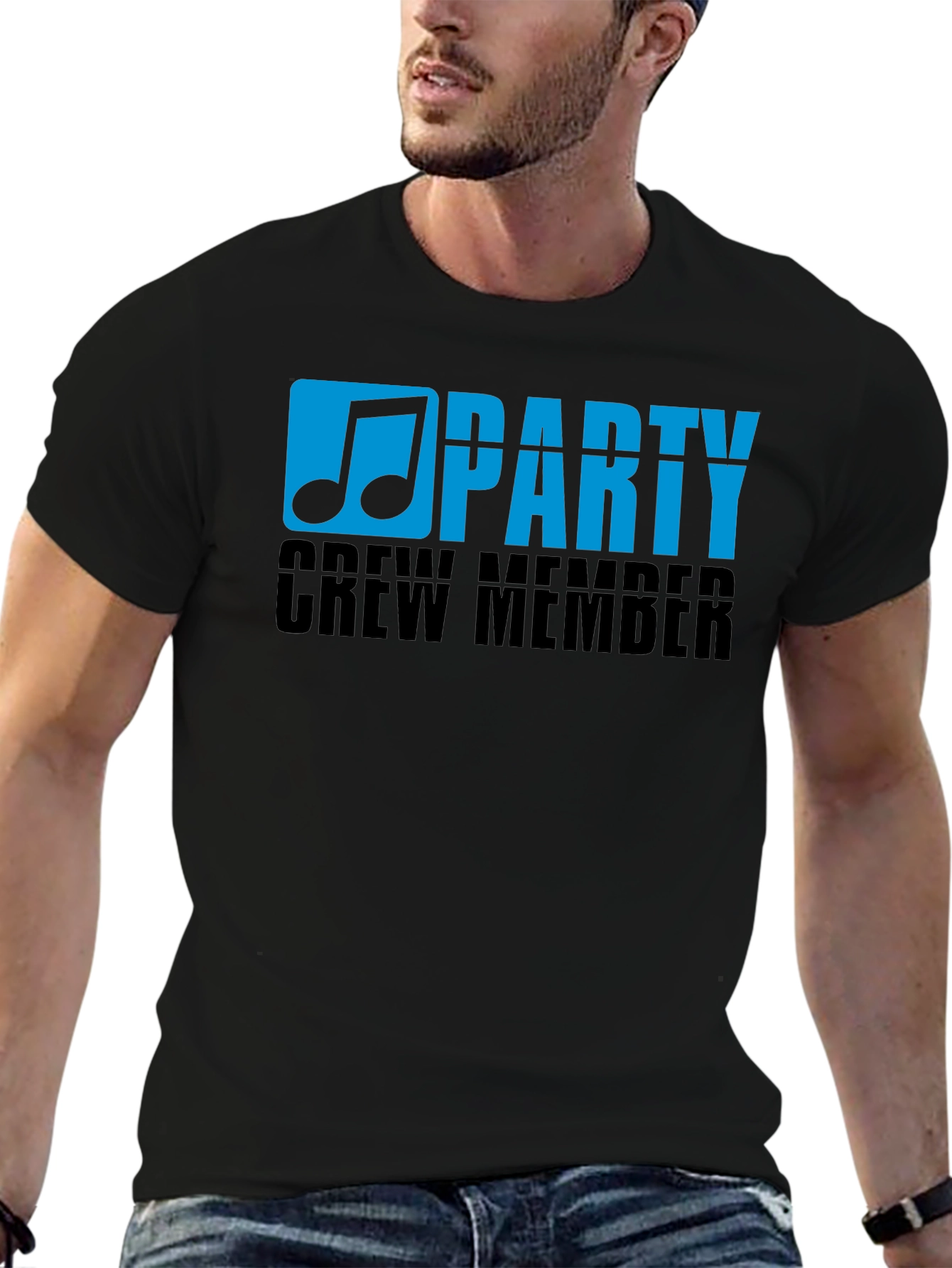 Black Party Crew Member Graphic T-Shirt view 6