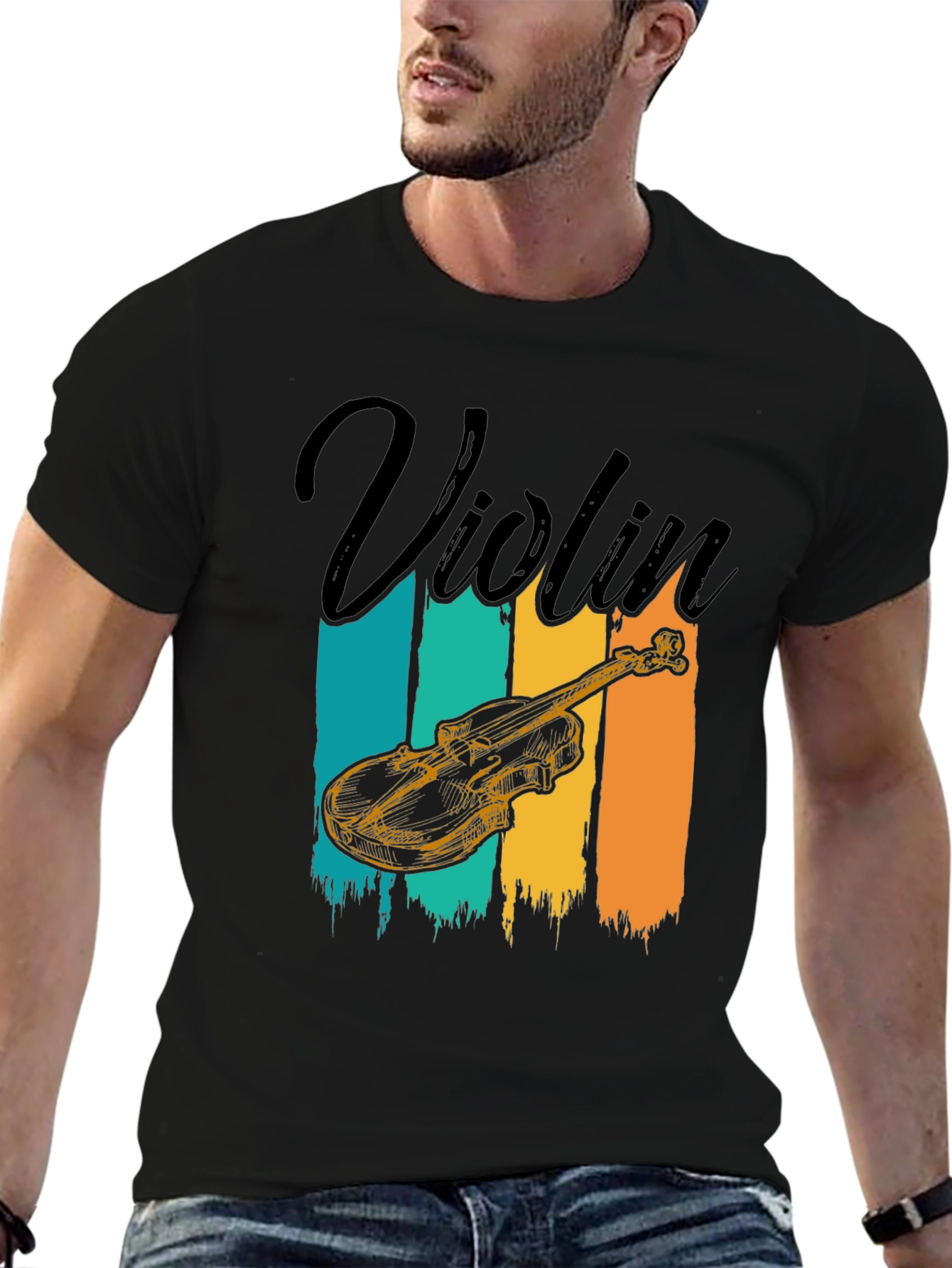Black Violin Graphic T-Shirt: Retro Music Lover Tee view 6