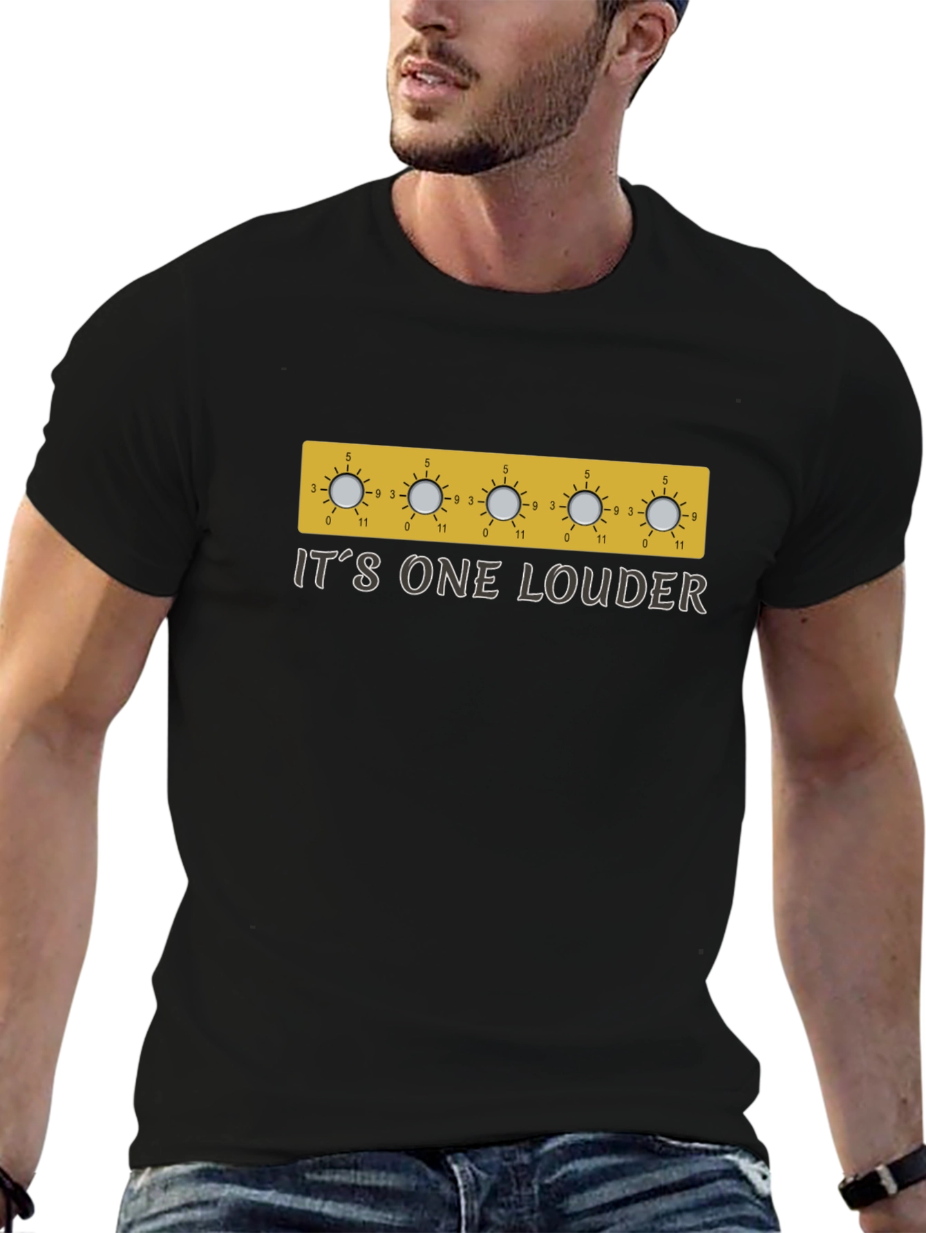 Black It's One Louder Black T-Shirt view 6