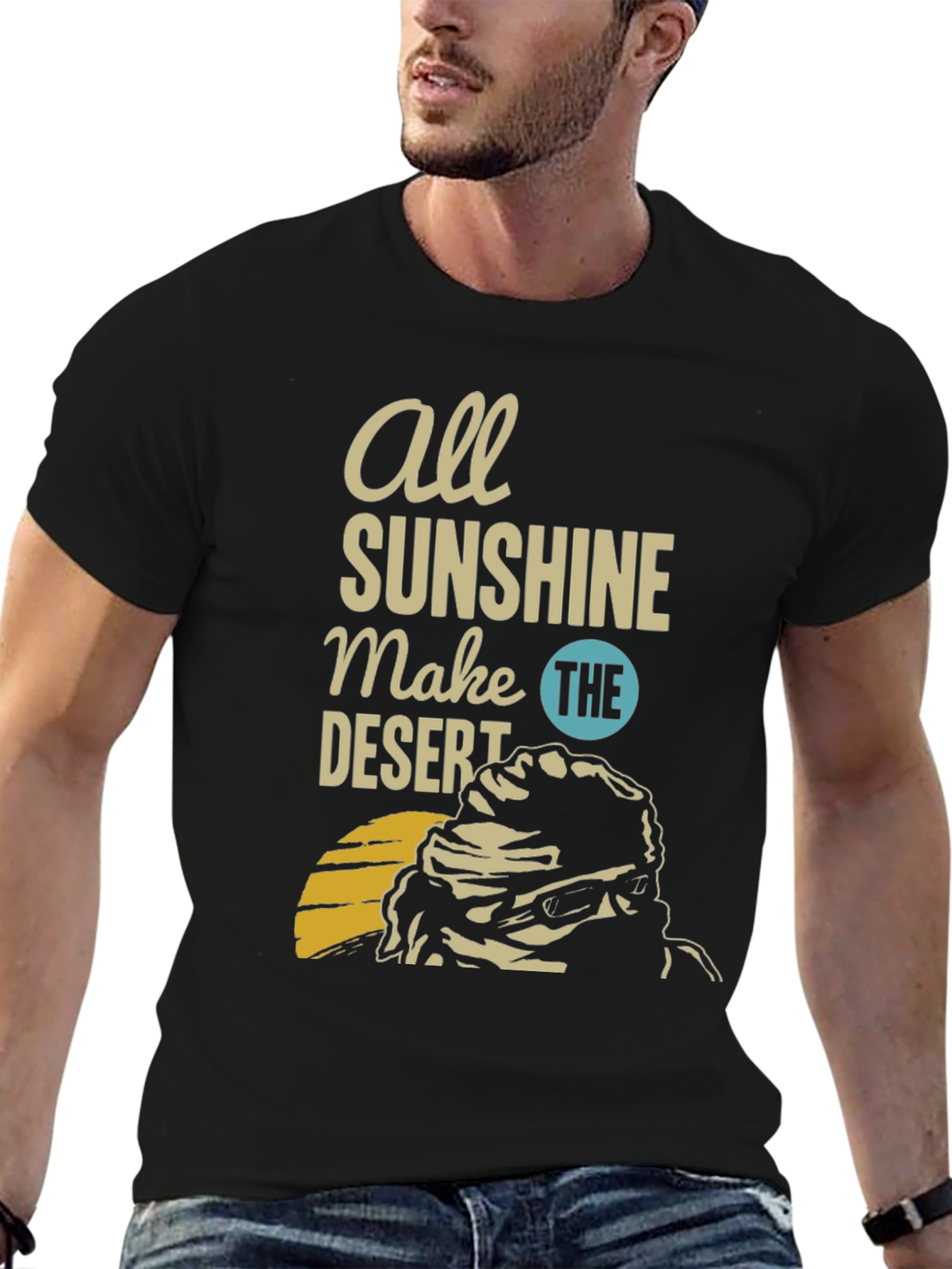 Black Sunshine Desert Graphic Tee view 6