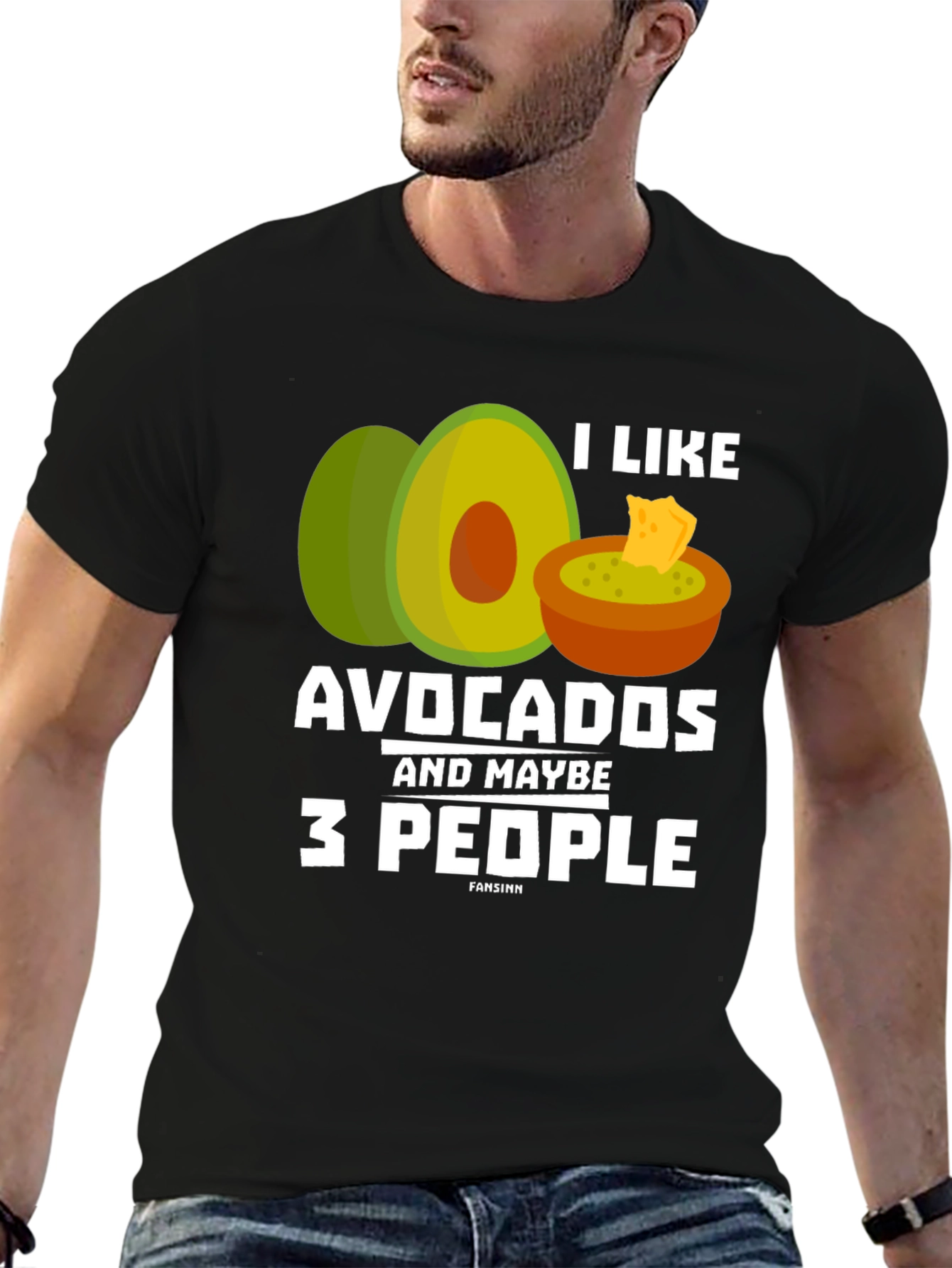 Black Avocados and Maybe 3 People T-Shirt Funny Graphic Tee view 6
