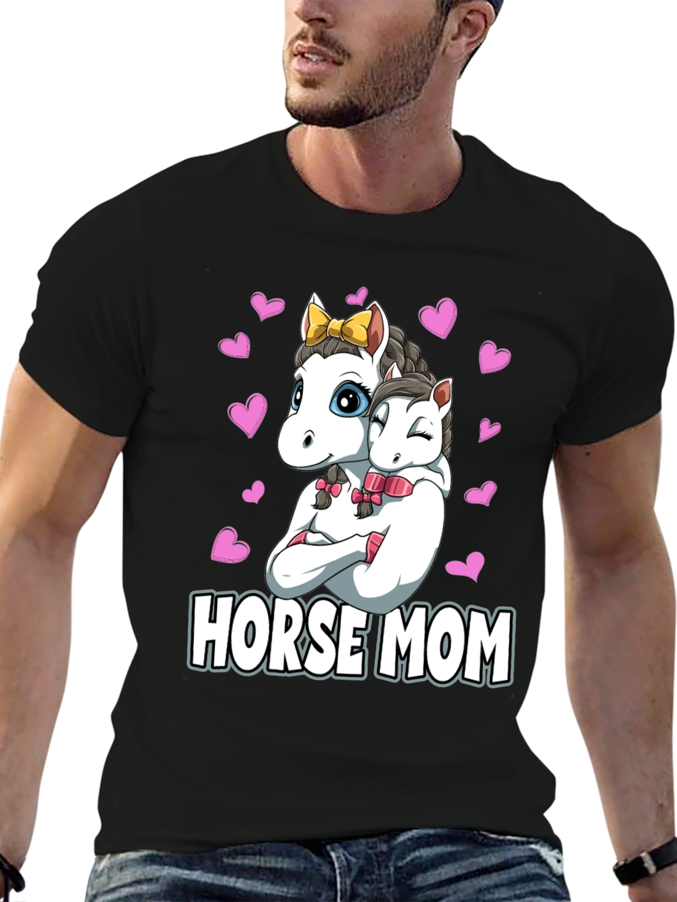 Black Horse Mom Graphic T-Shirt view 6