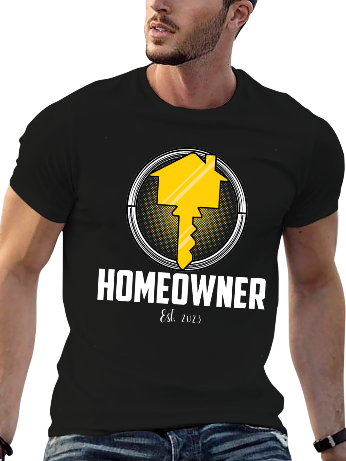 Black Homeowner Est. 2023 Graphic T-Shirt - Black view 6
