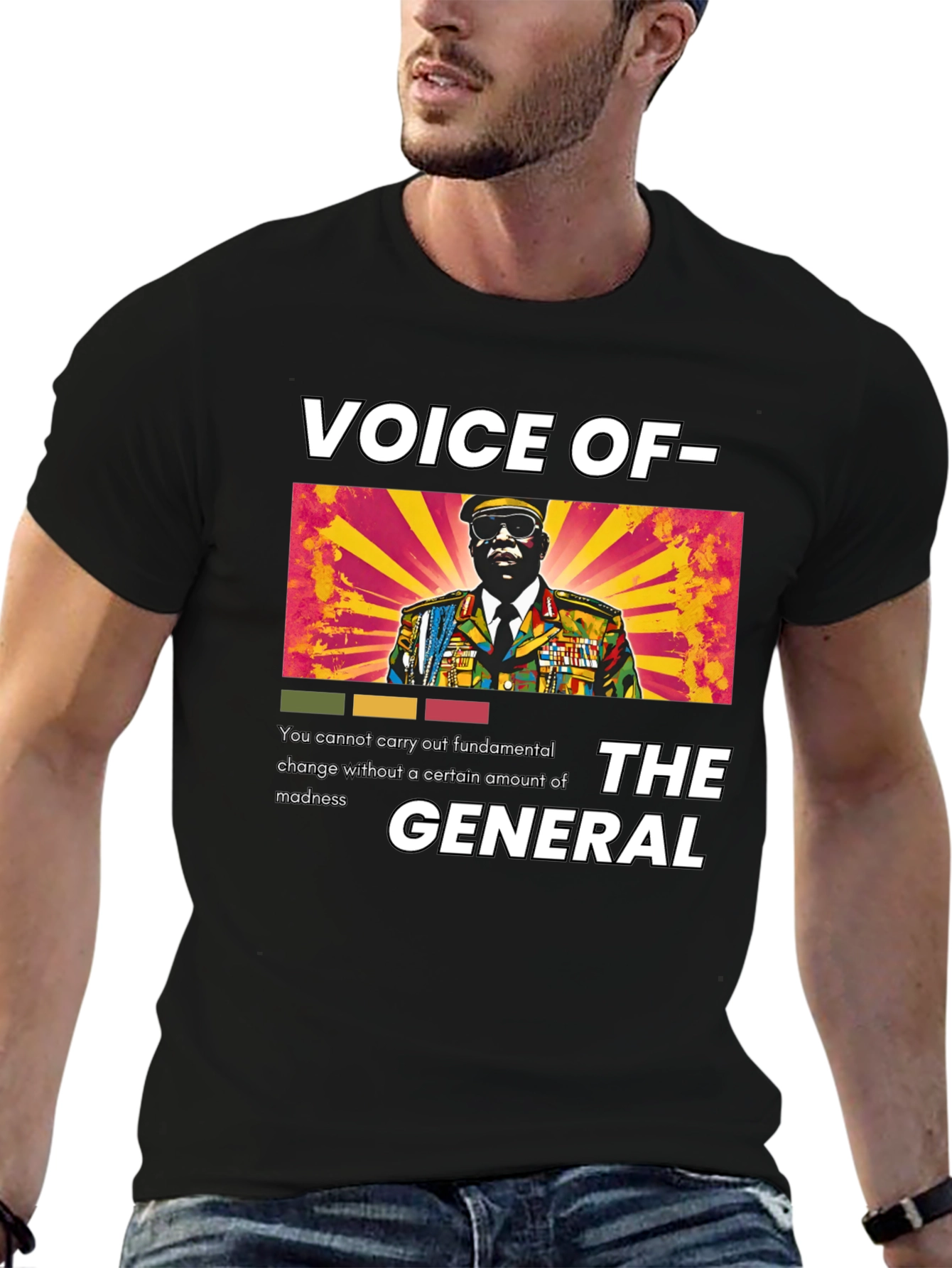Black Voice of The General Graphic Tee view 6