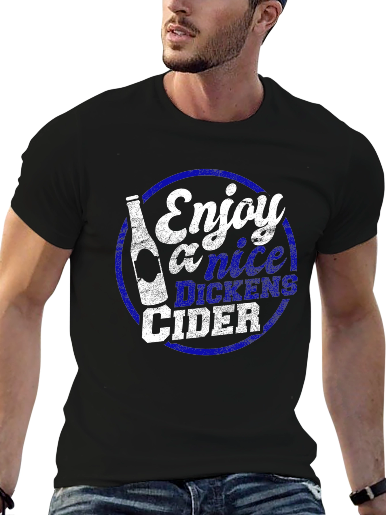 Black Enjoy Dickens Cider Graphic T-Shirt view 6