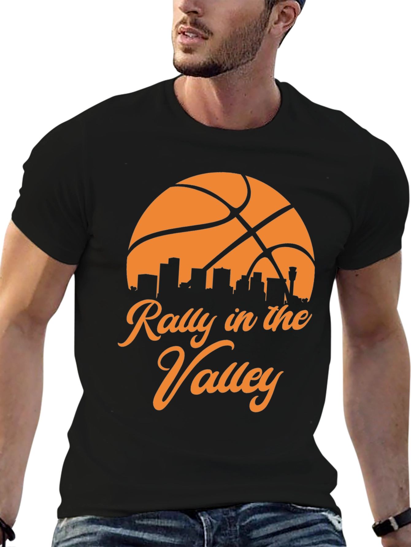 Black Rally in the Valley Basketball Graphic T-Shirt view 6