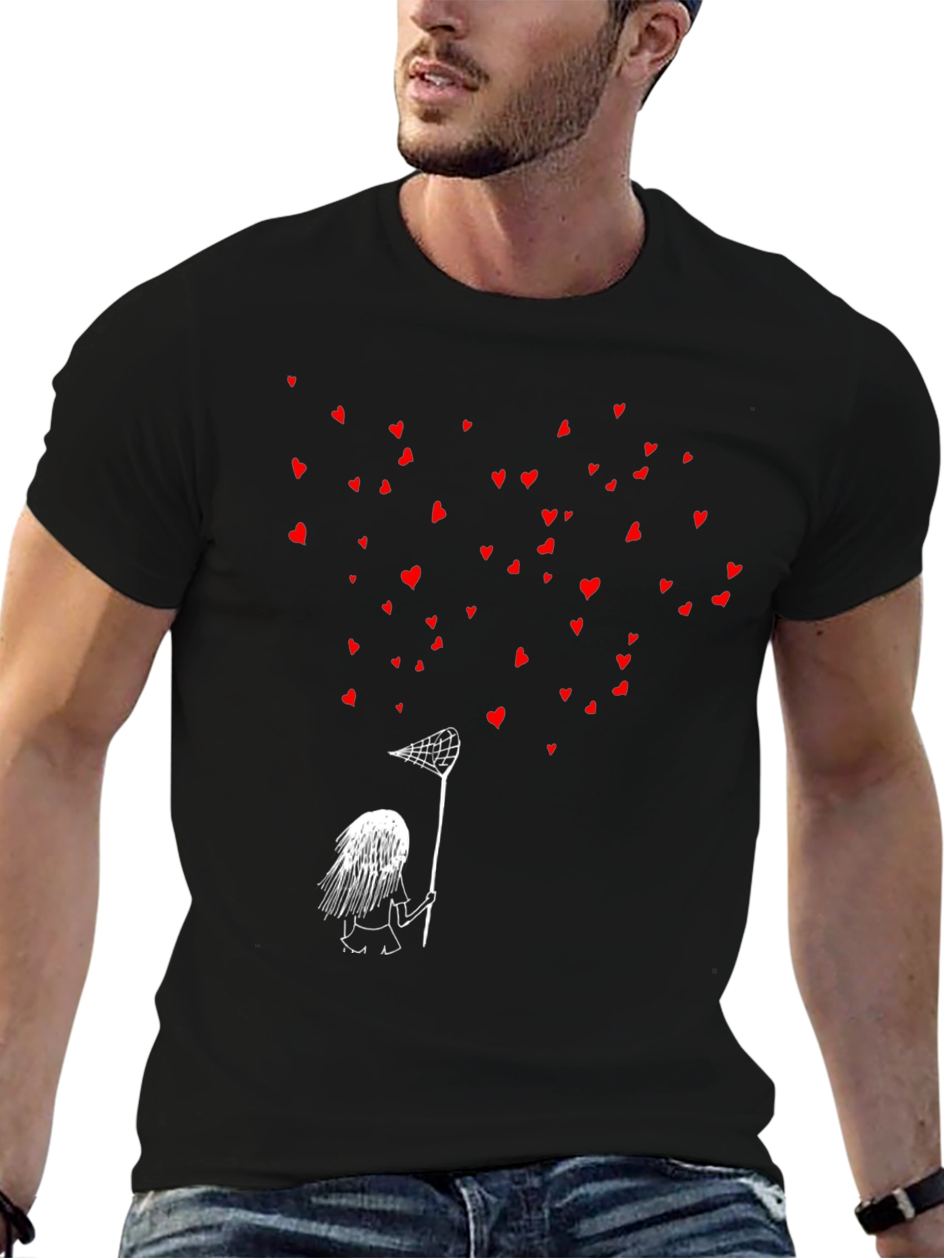 Black Heart Catcher T-Shirt - Express Your Love view 6