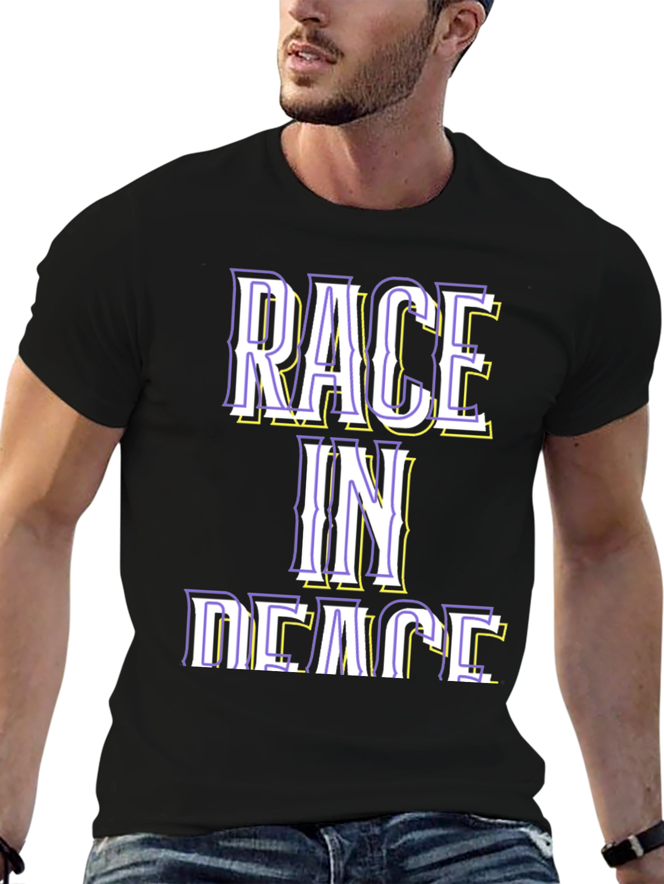 Black Race in Peace Graphic Tee view 6