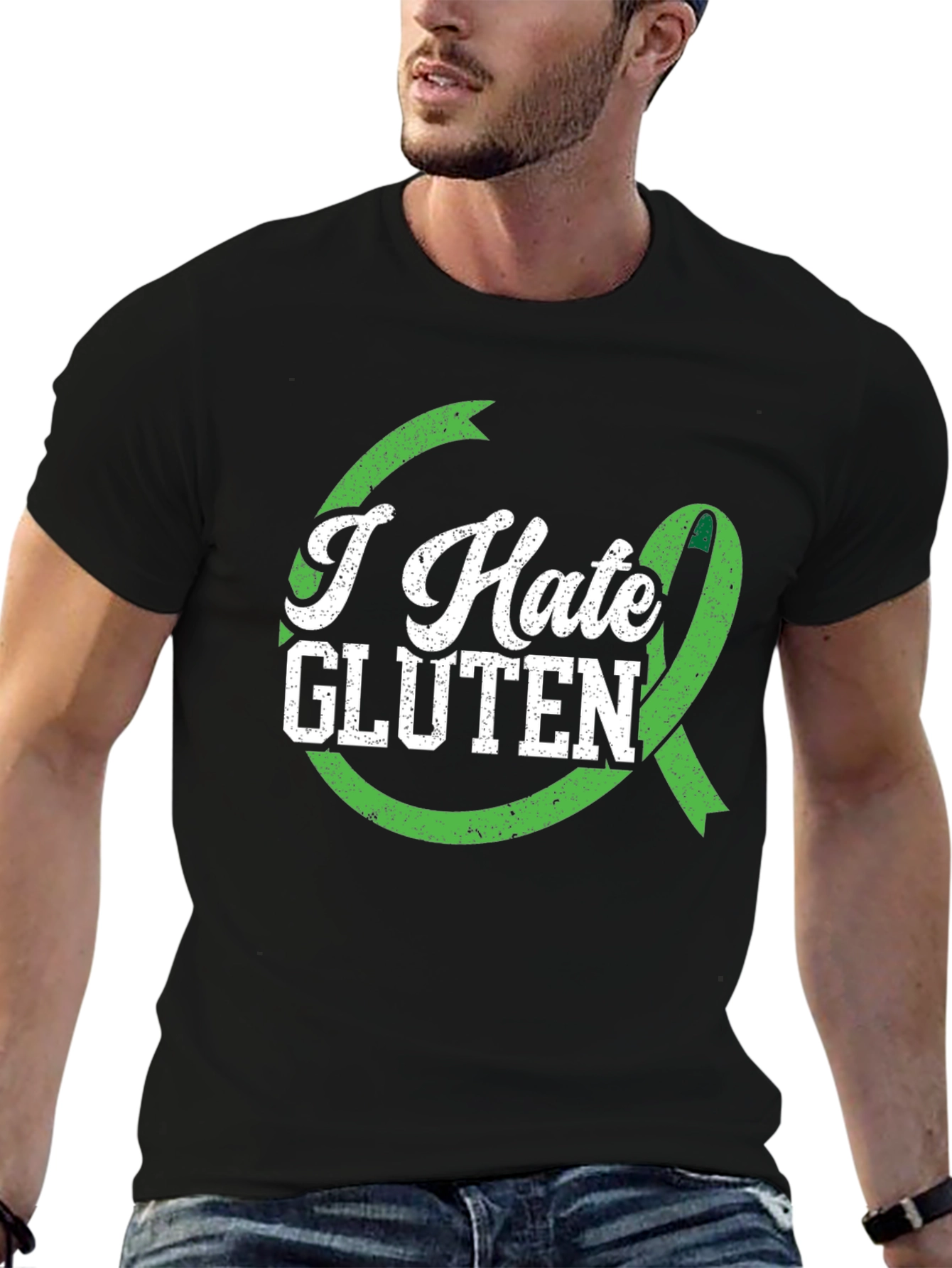 I Hate Gluten Awareness T-Shirt - Black - 6