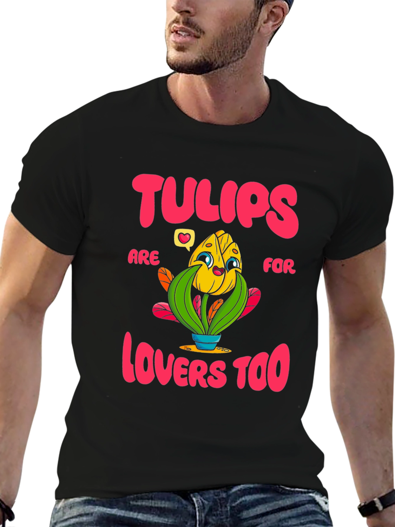 Black Tulips Are for Lovers T-Shirt view 6