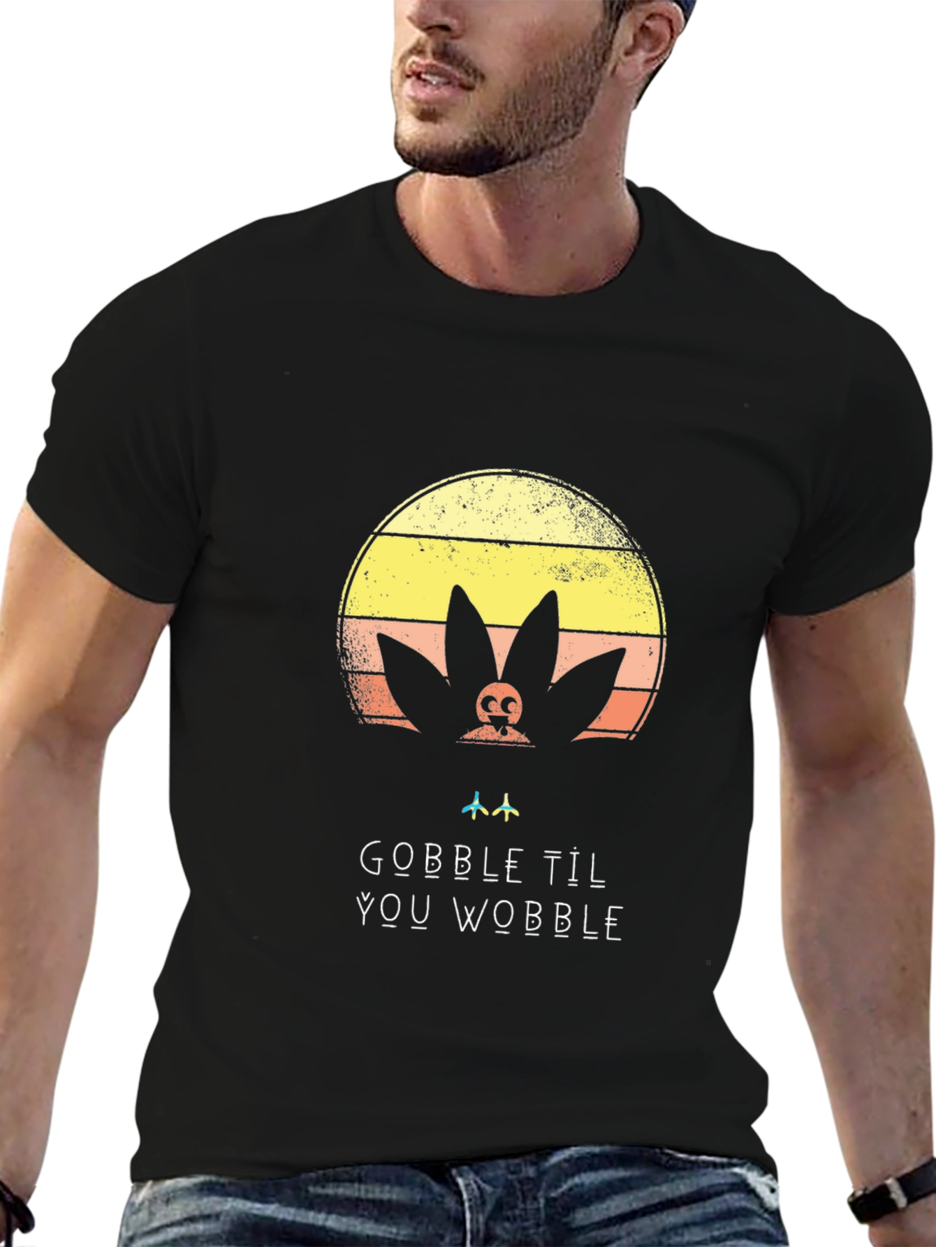 Black Gobble 'Til You Wobble Graphic Tee view 6
