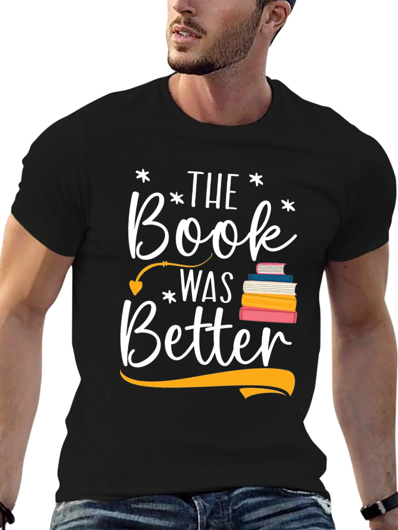 Black Book Lover T-Shirt - The Book Was Better Tee view 6