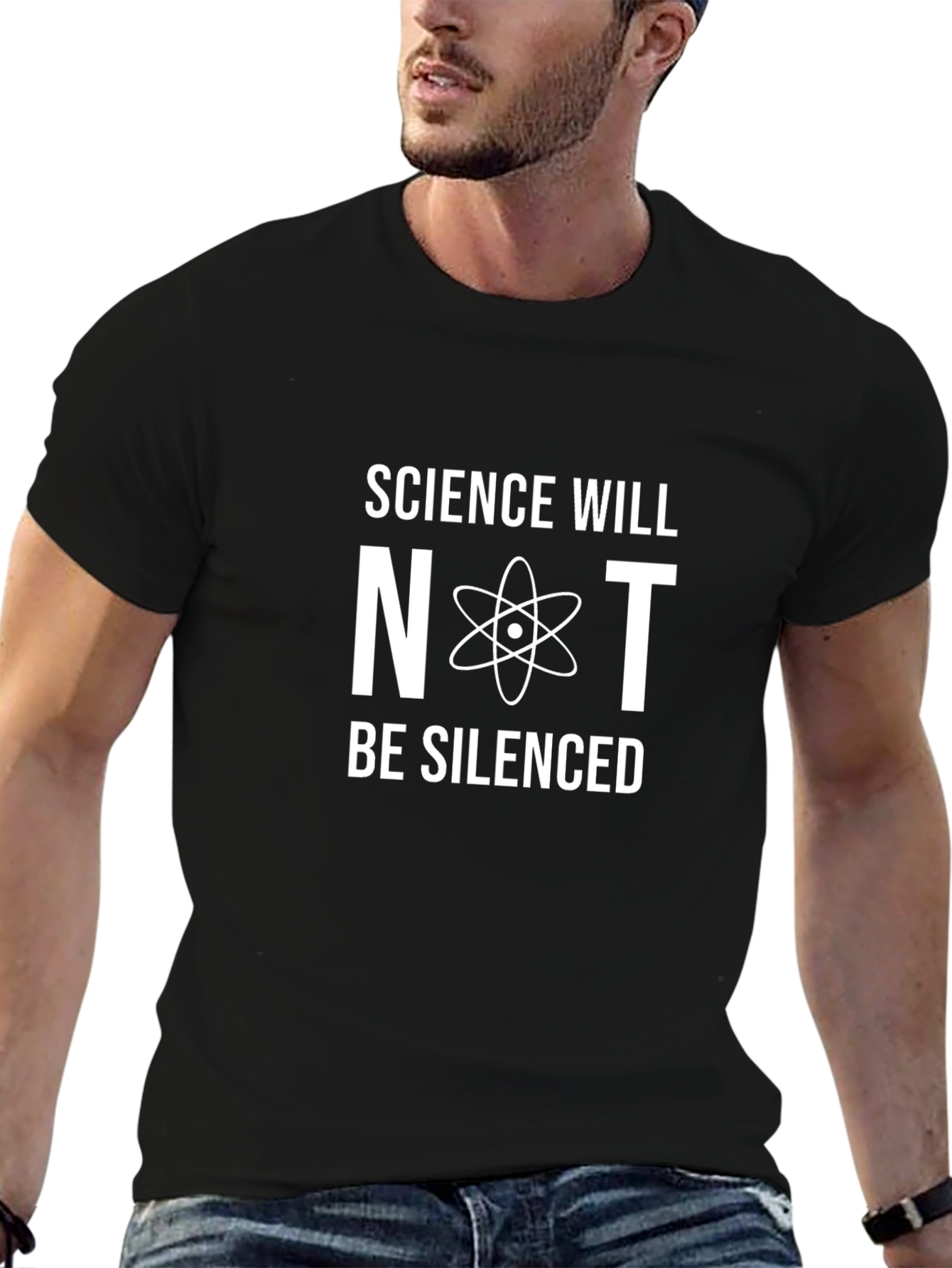 Black Science Will Not Be Silenced Graphic T-Shirt view 6