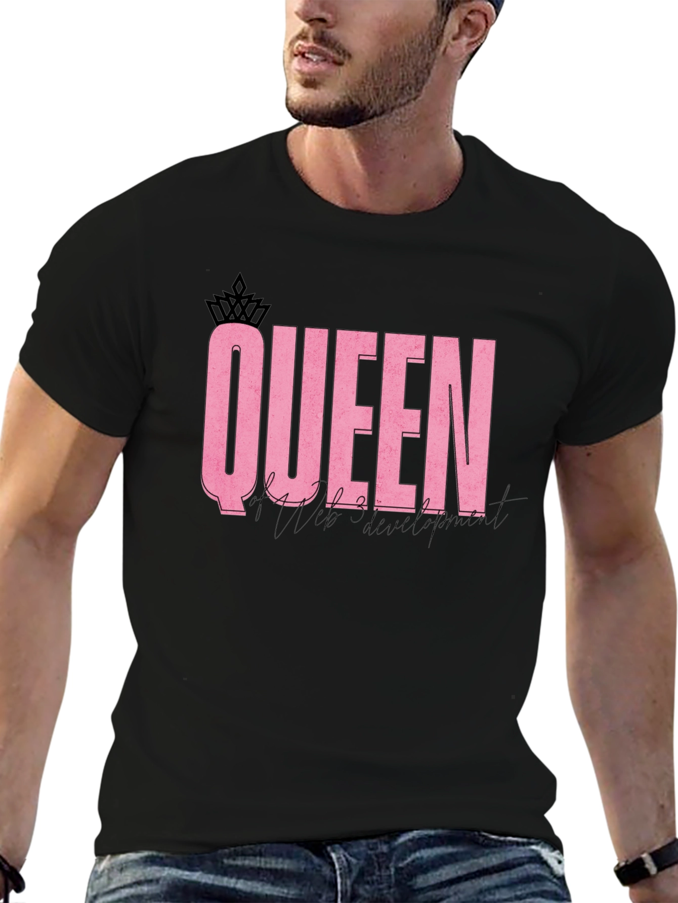 Black Queen of Web Development T-Shirt view 6