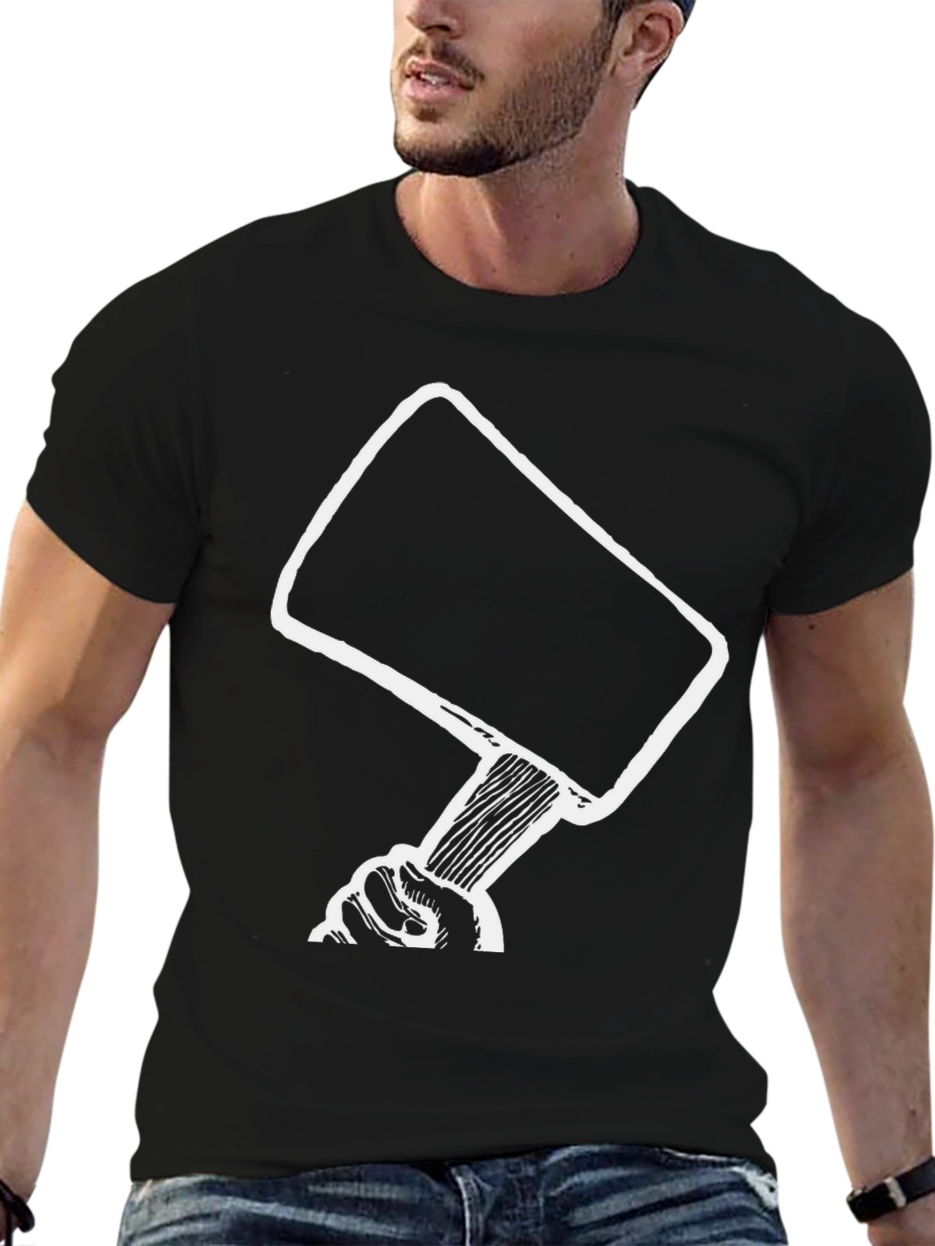 Black Gavel Graphic Tee - Justice Hammer Design view 6