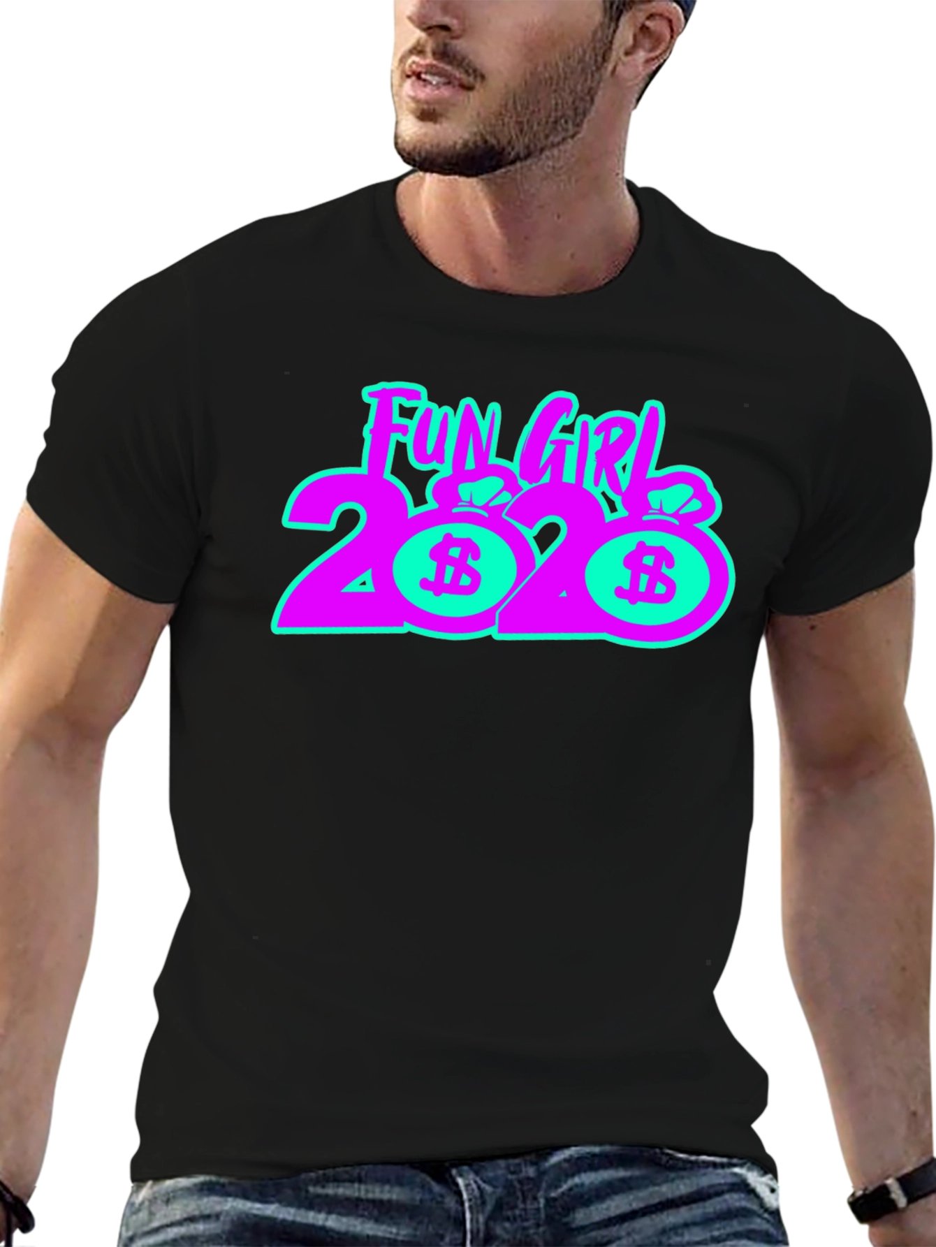 Black Fun Girl 2020 Graphic Tee view 6