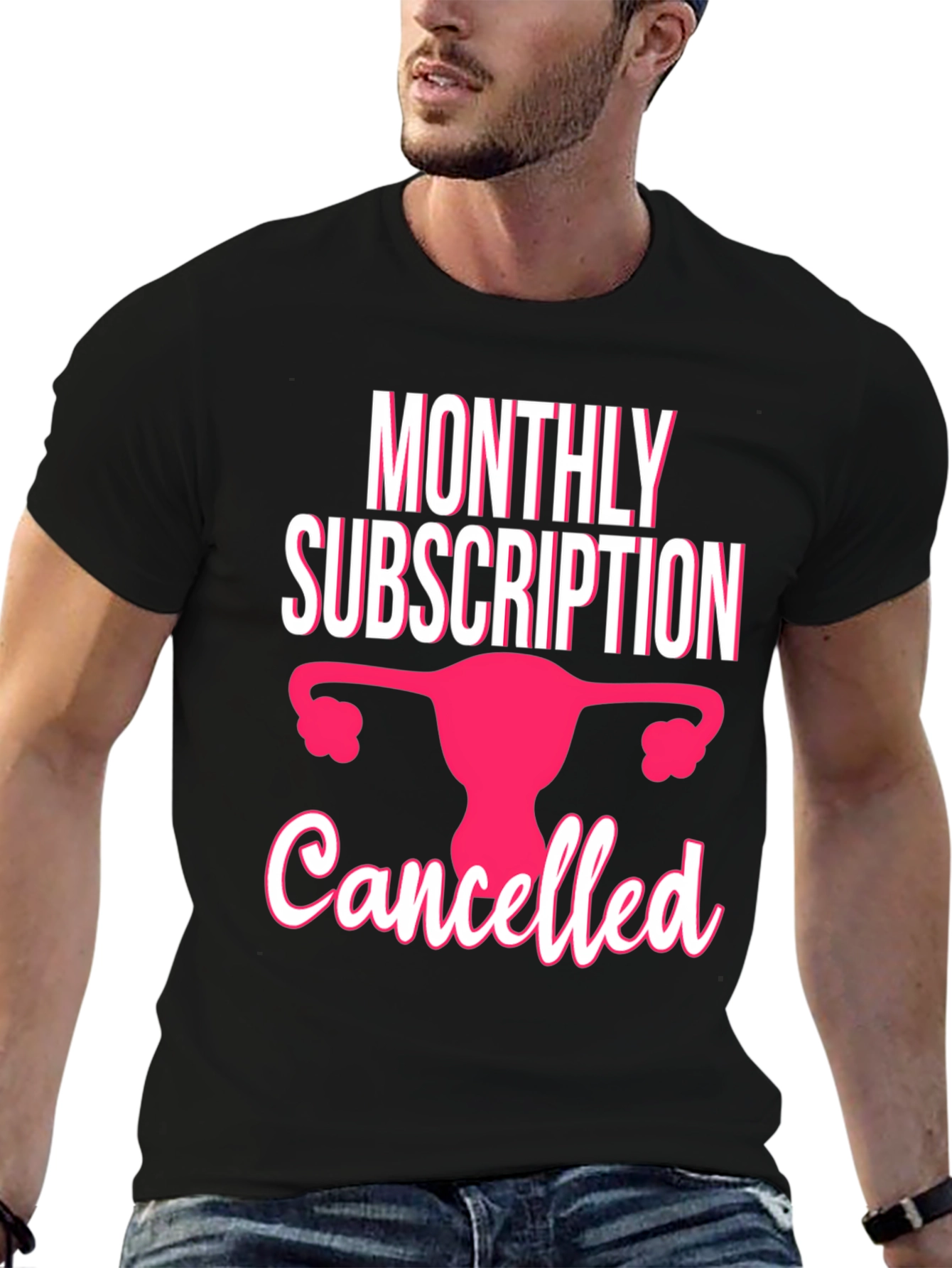 Black Monthly Subscription Canceled T-Shirt view 6