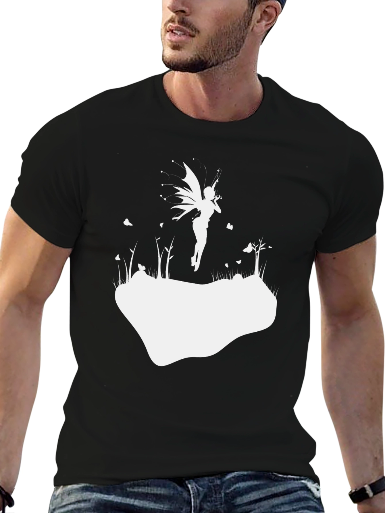 Black Enchanted Fairy T-Shirt - Black Cotton Tee view 6
