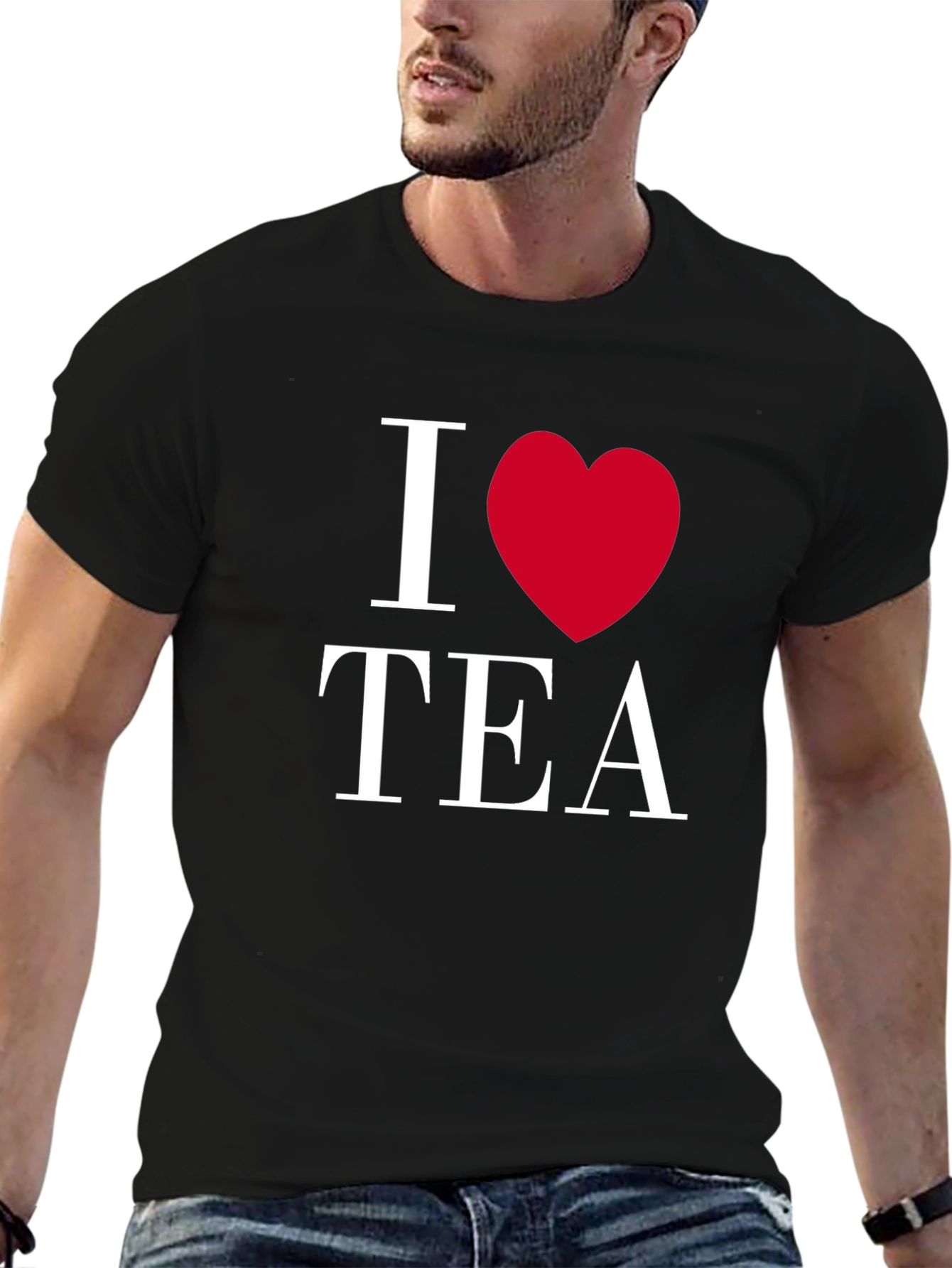 Black I Heart Tea Black Graphic Tee view 6