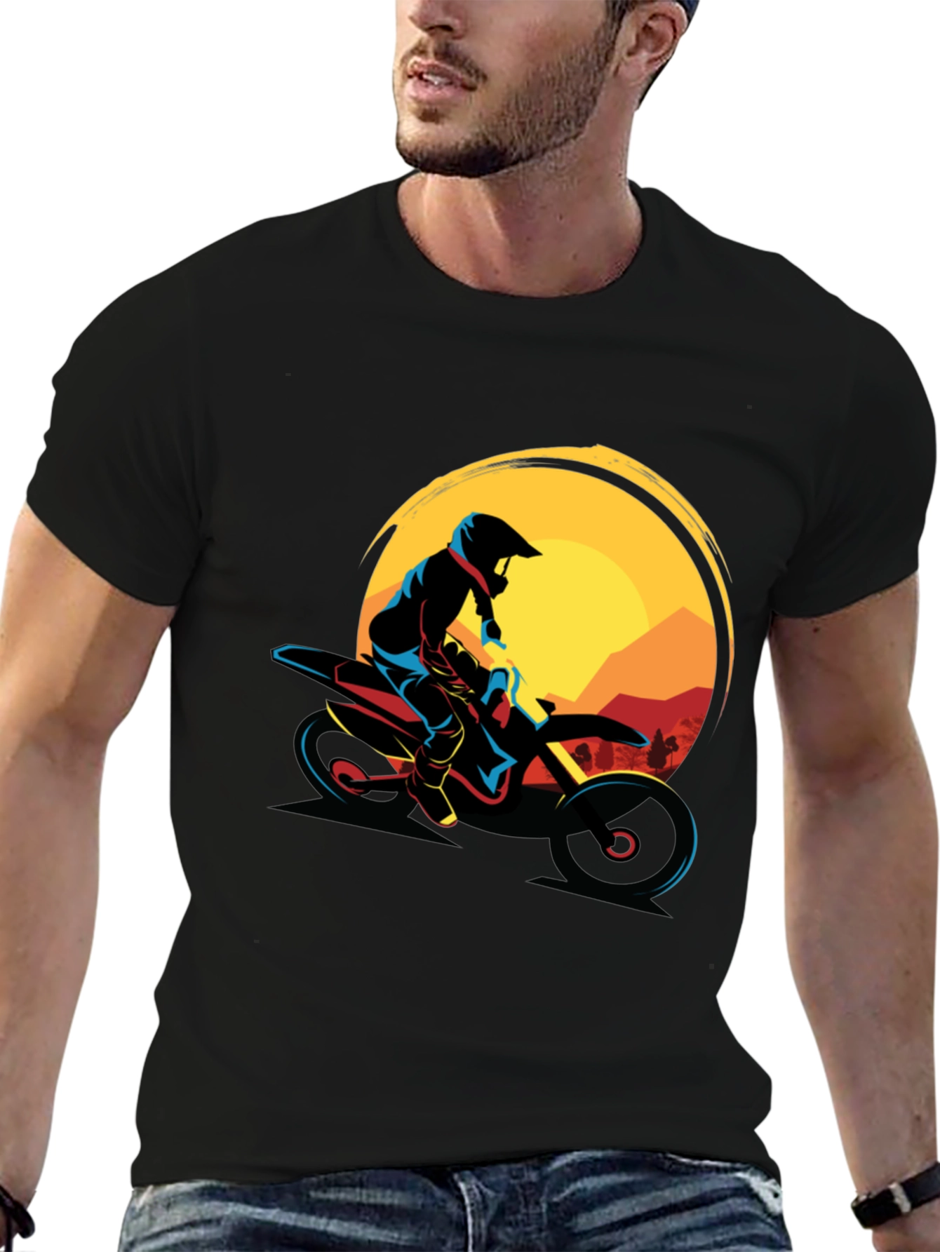 Black Motocross Graphic Tee - Adventure Ride view 6