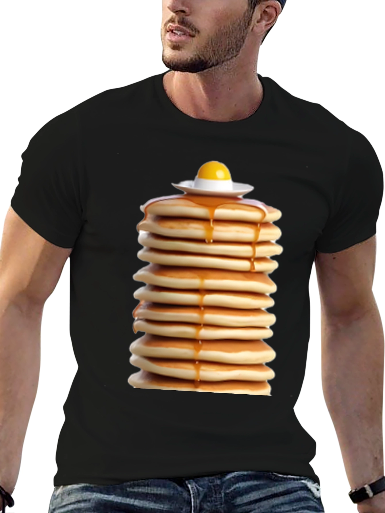 Pancake Stack Tee - Breakfast Food T-Shirt - 6
