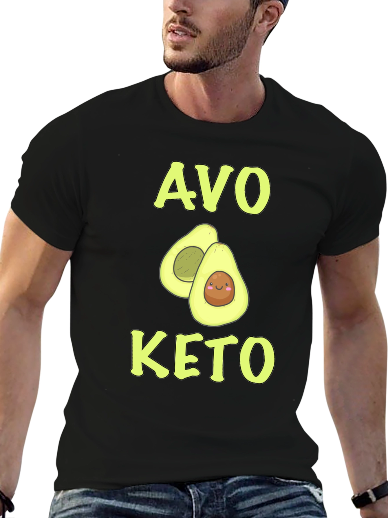 Black Avo Keto Graphic T-Shirt view 6