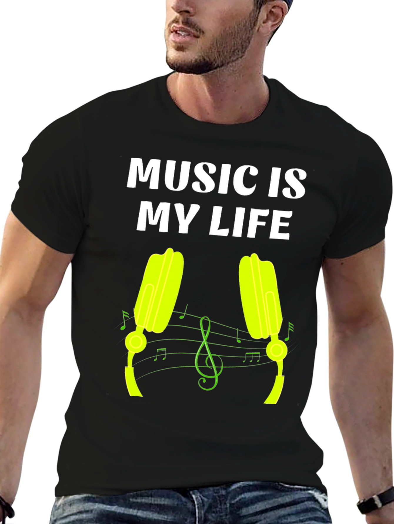 Black Music is My Life Graphic Tee view 6