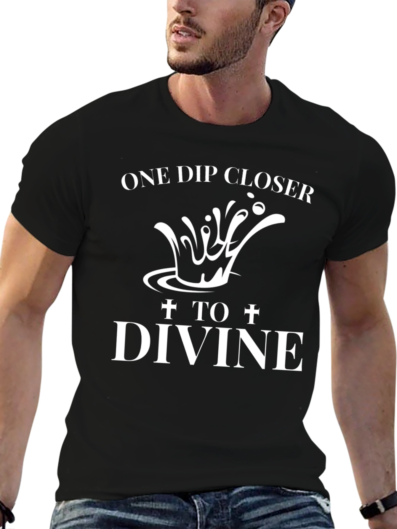Black One Dip Closer to Divine Graphic Tee view 6