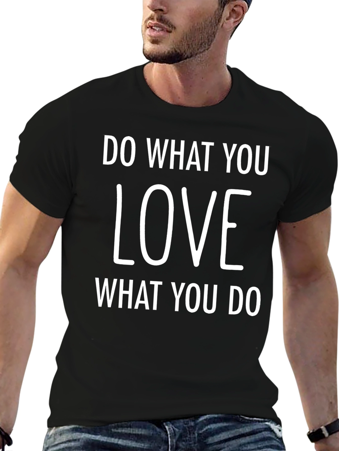 Black Love What You Do Black T-Shirt view 6