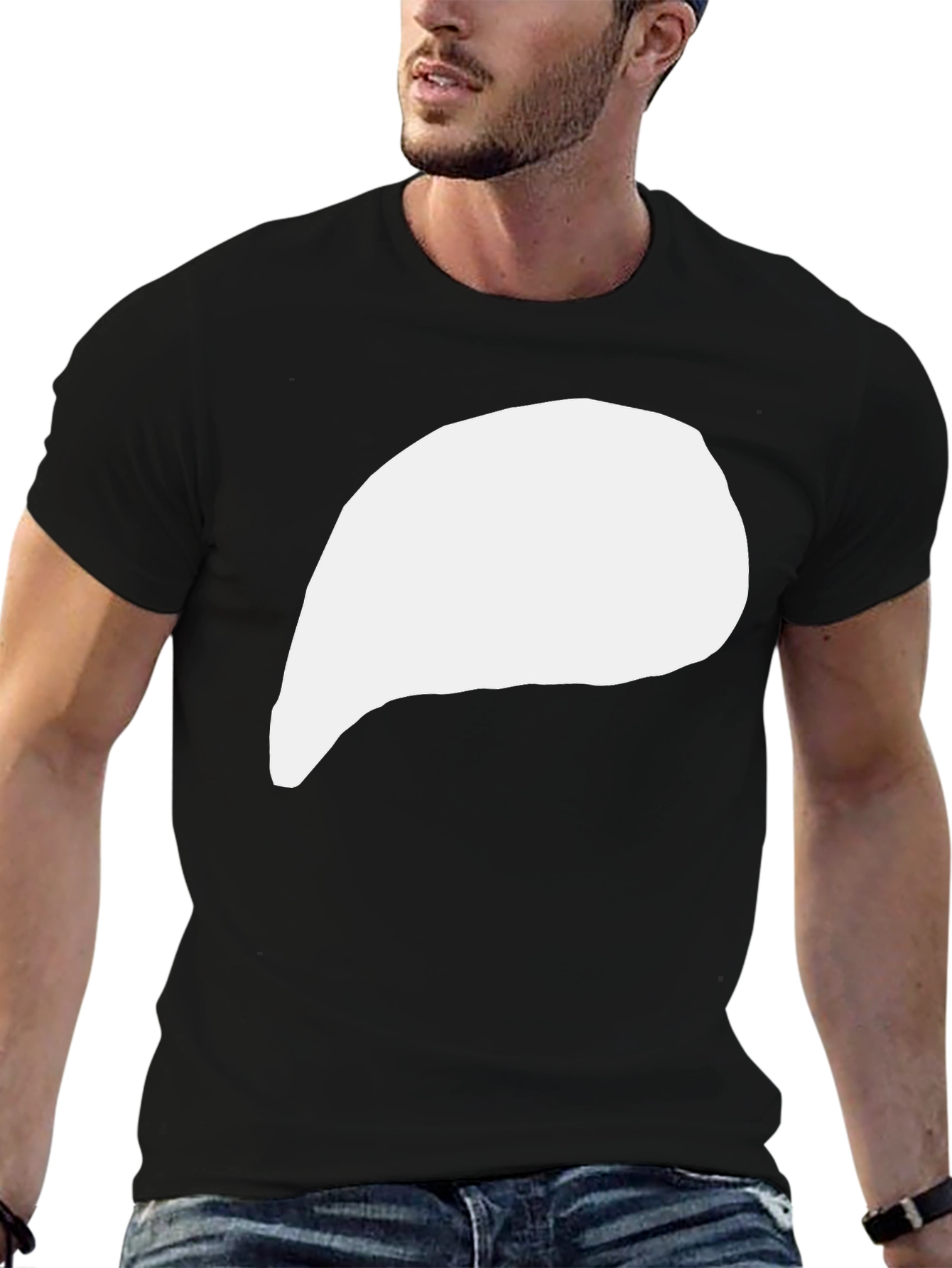 Black Minimalist Graphic Tee - Modern Streetwear view 6