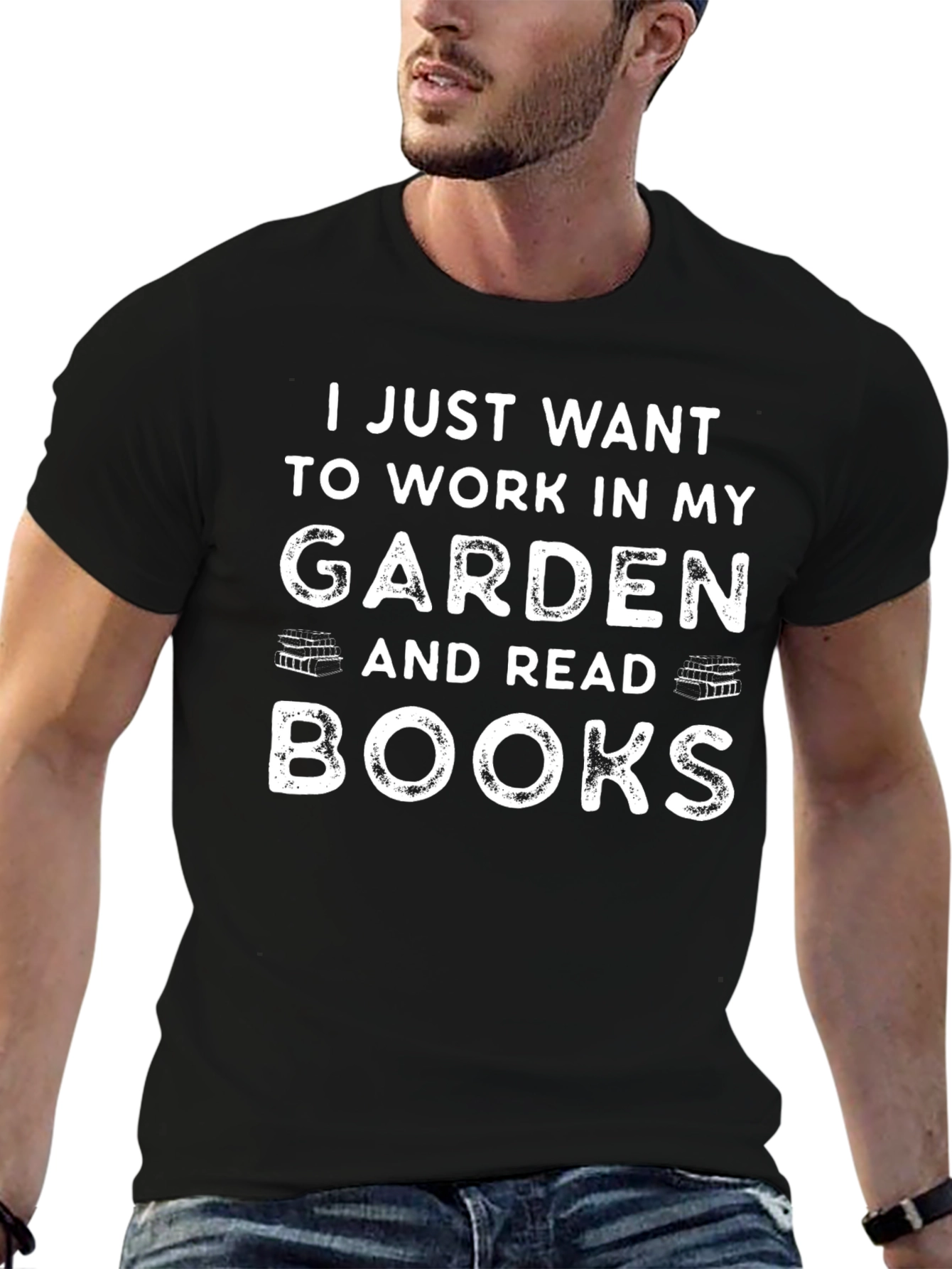 Black Garden and Book Lover T-Shirt view 6
