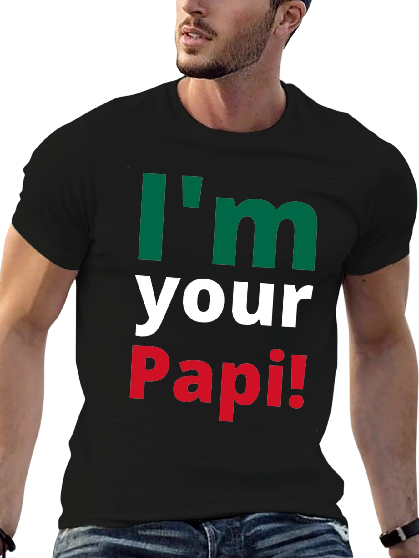 Black I'm Your Papi! T-Shirt Funny Father's Day Gift view 6