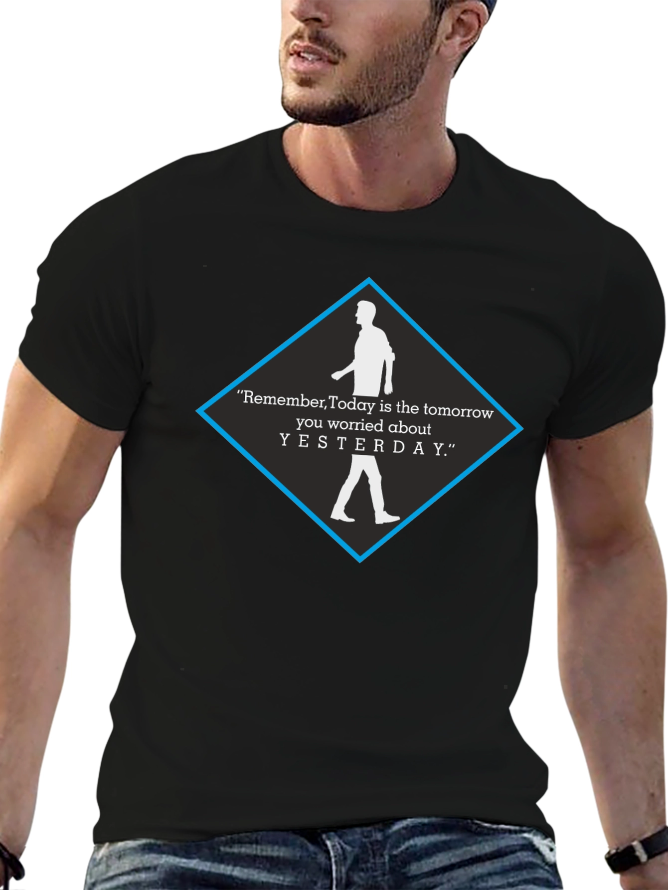 Black Motivational Graphic T-Shirt view 6