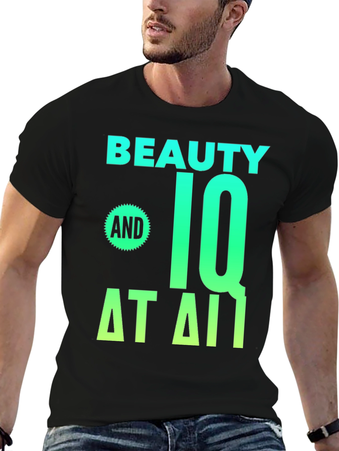 Black Beauty and IQ T-Shirt - Novelty Graphic Tee view 6