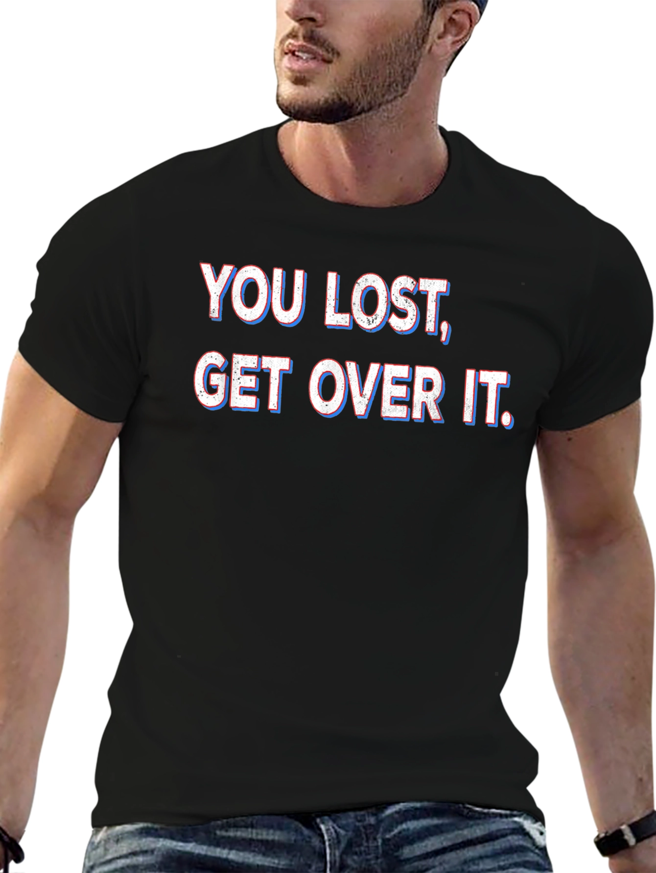 Black You Lost Get Over It T-Shirt view 6