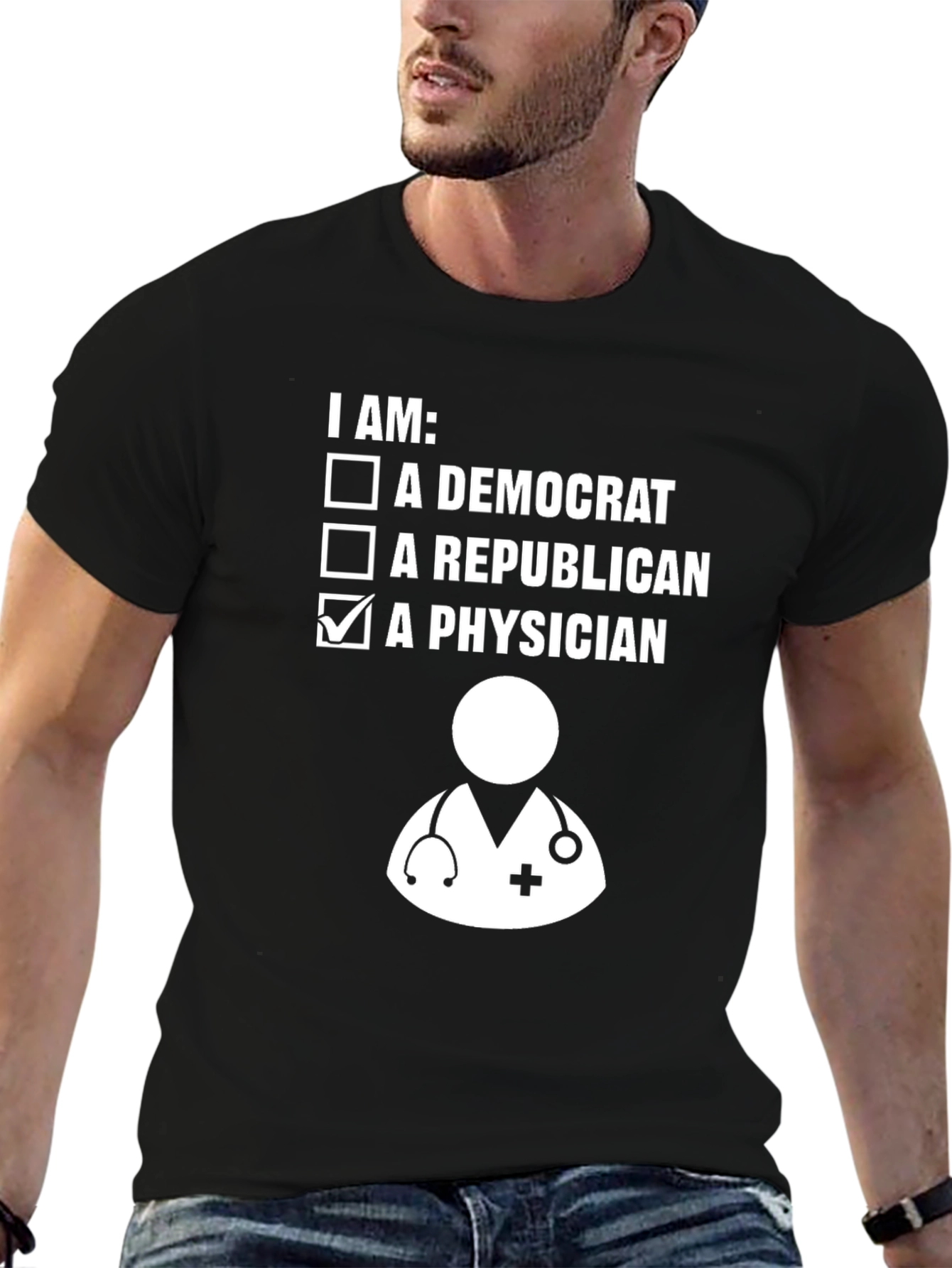 Black Physician Choice T-Shirt - Political Humor view 6