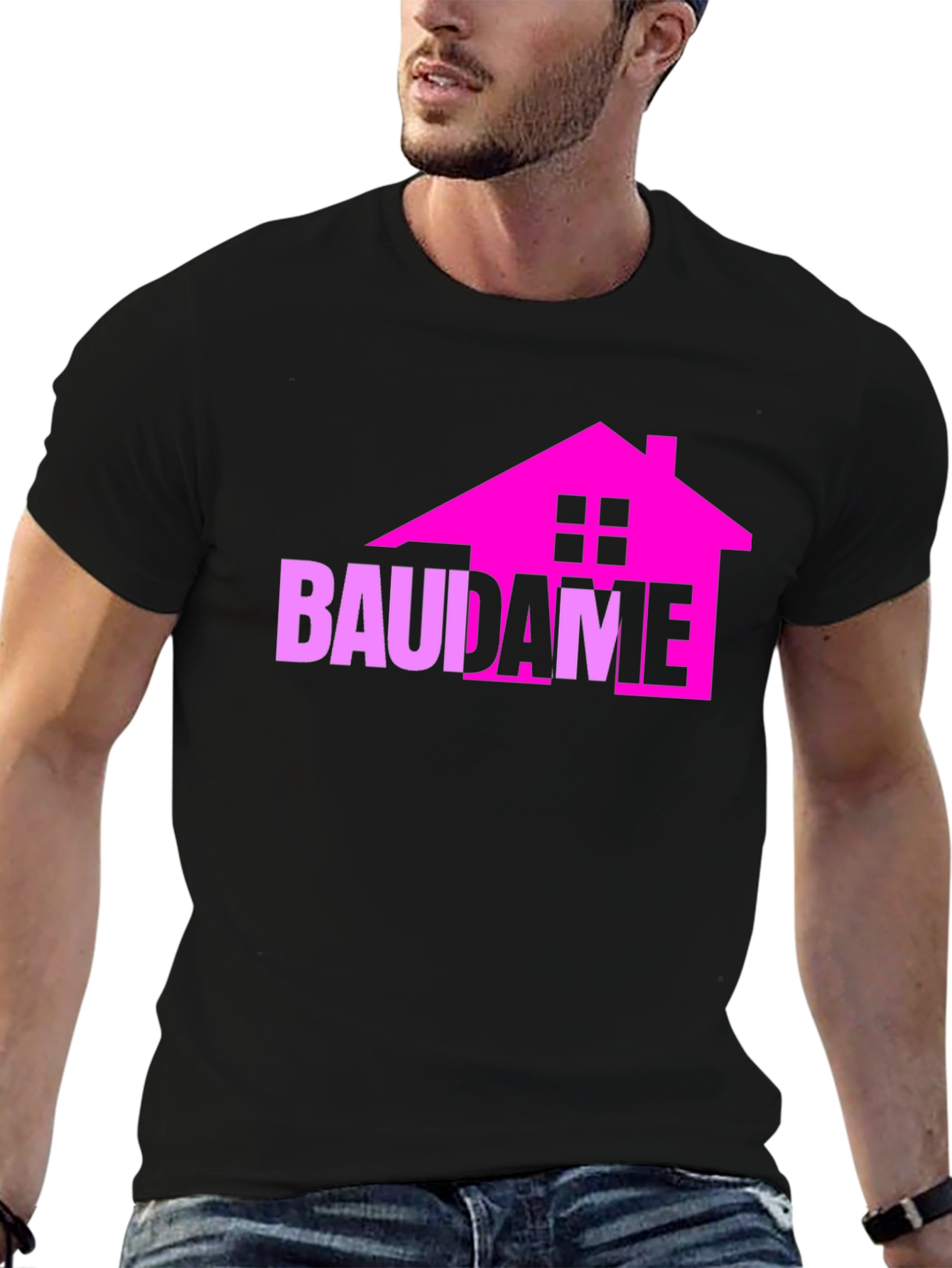 Black BAUDAME House Graphic Tee - Unique Design view 6