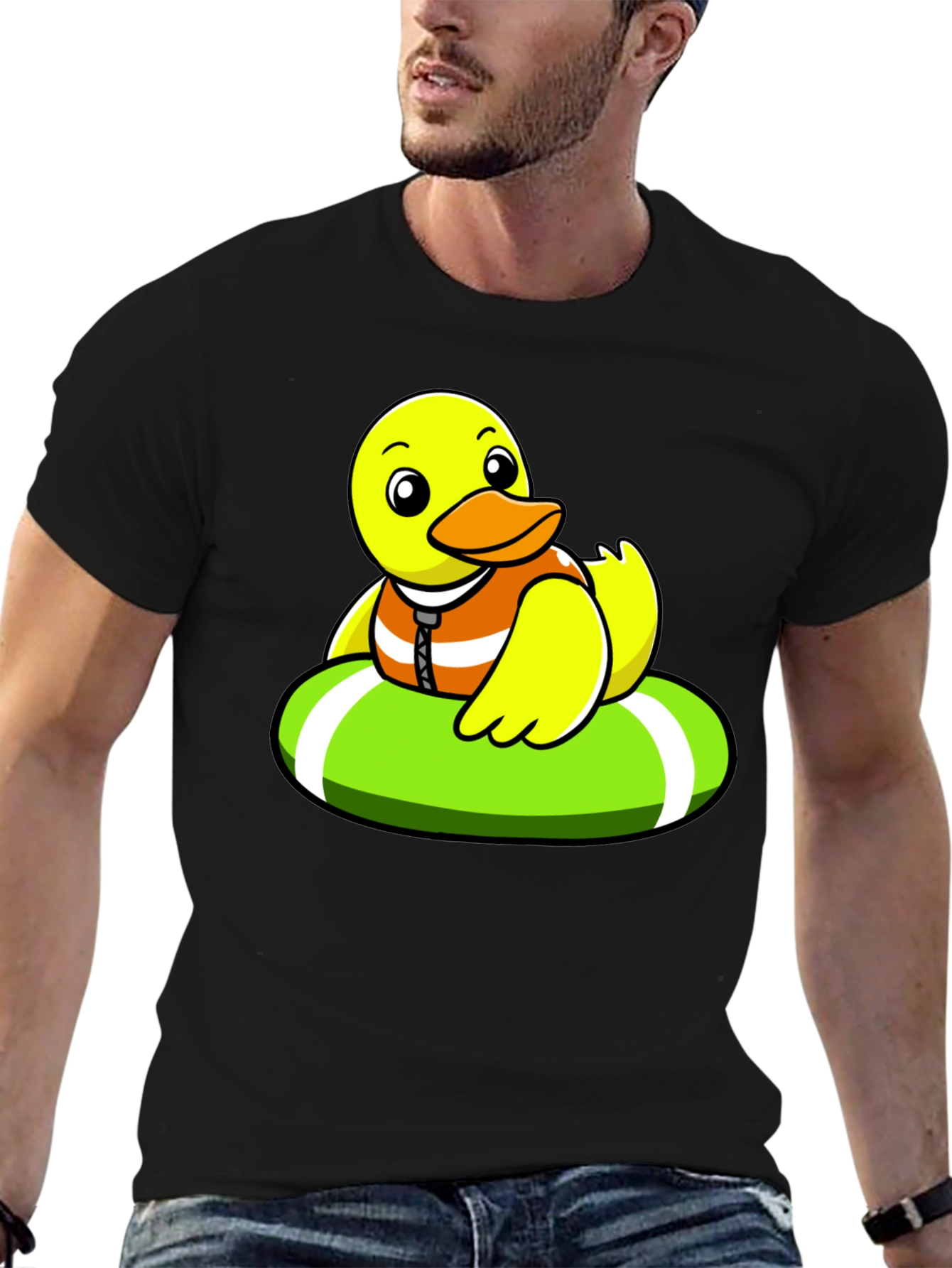 Black Duck on Inner Tube Graphic Tee view 6