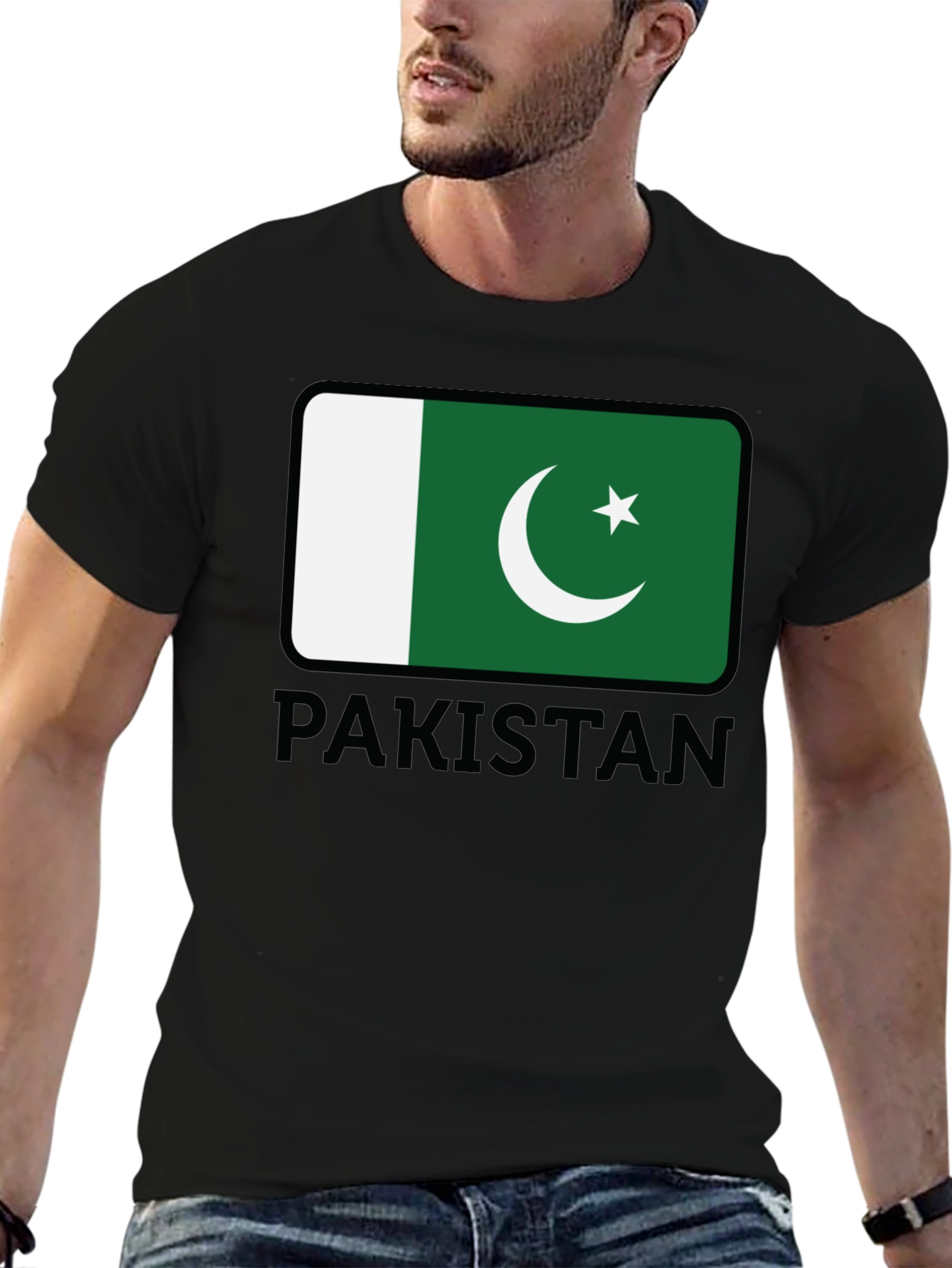 Black Pakistan Flag T-Shirt - Show Your Pride! view 6