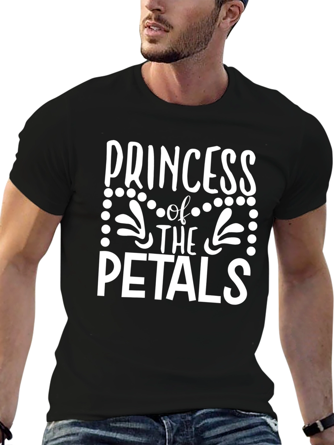 Black Princess of the Petals Black T-Shirt view 6