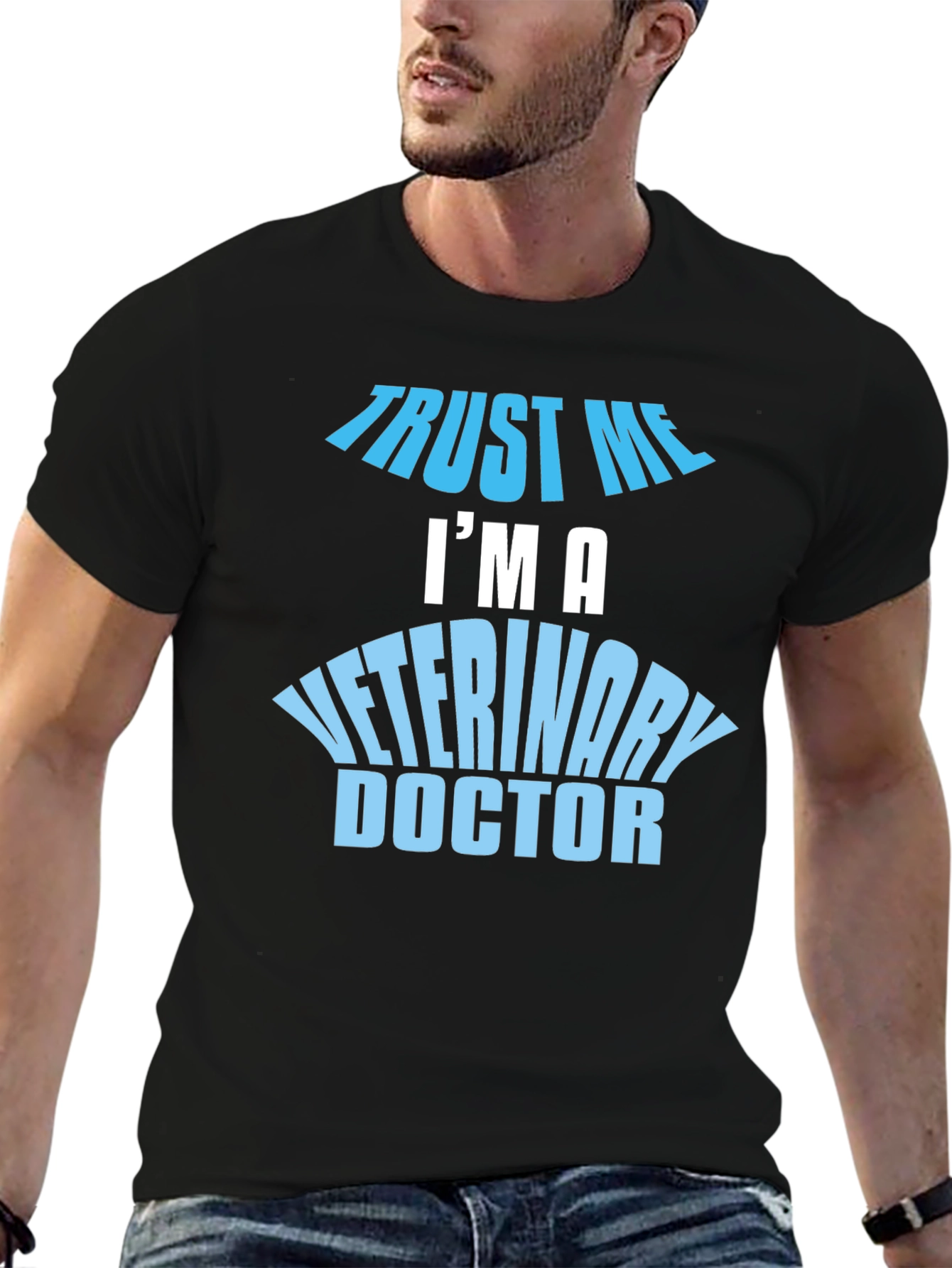 Trust Me I'm A Veterinary Doctor Black T-Shirt - 6