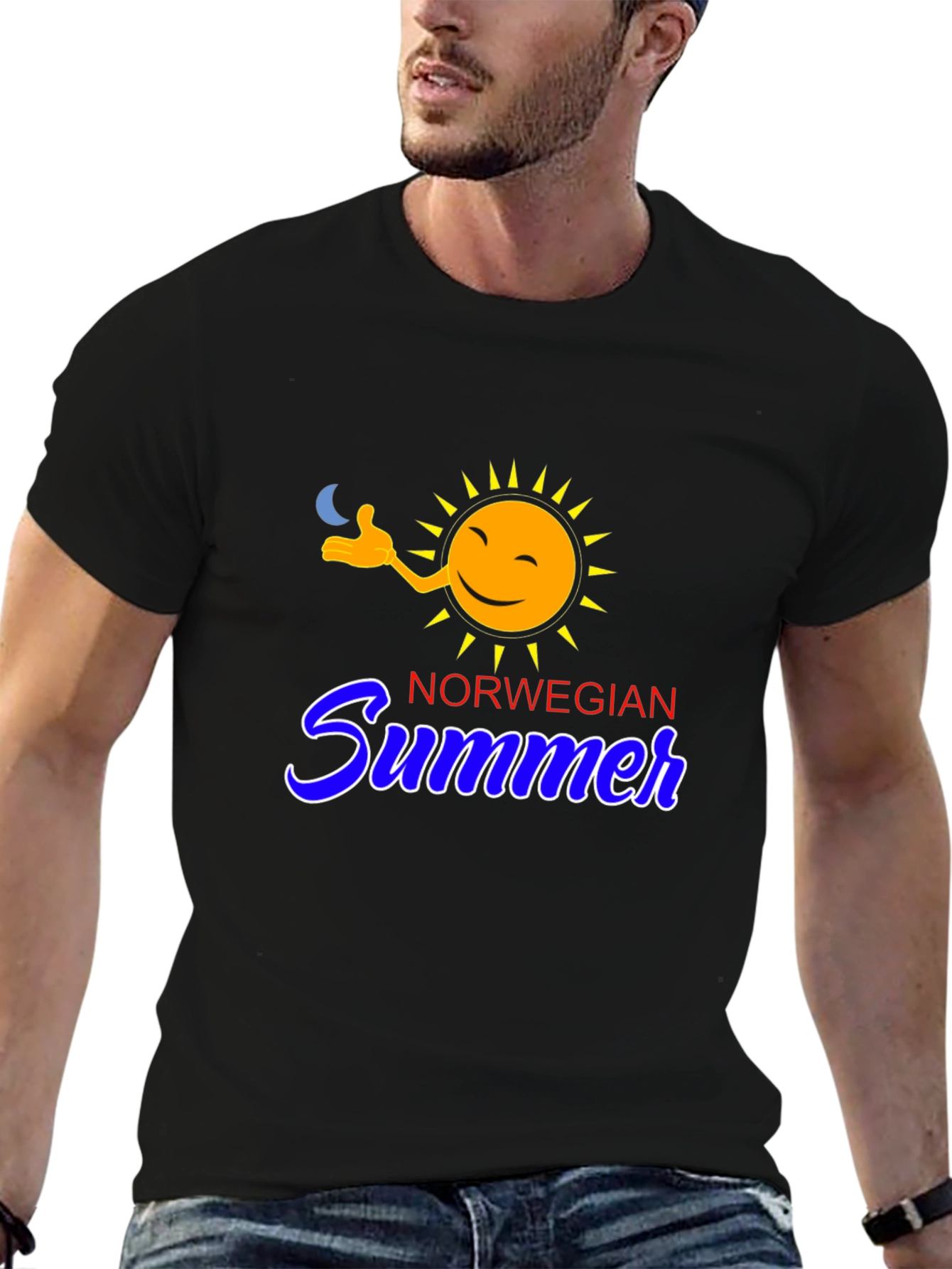 Black Norwegian Summer T-Shirt - Black Tee view 6