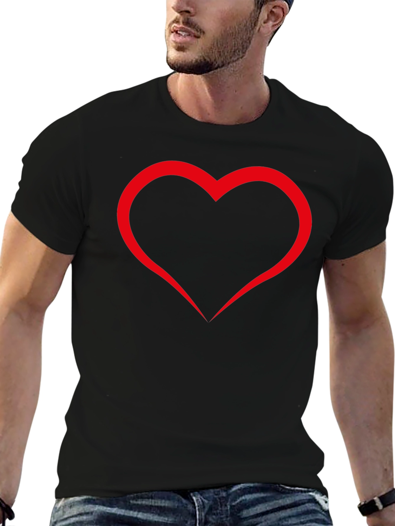 Black Heart Graphic Black T-Shirt view 6