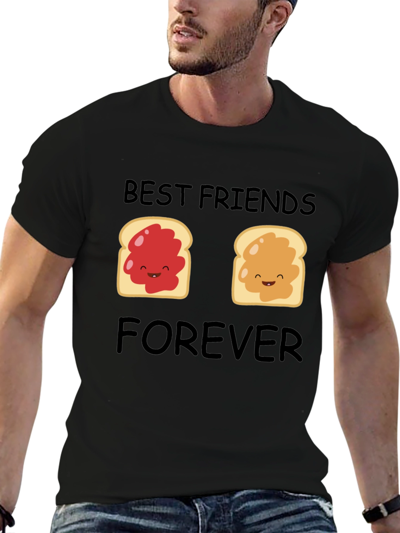 Black Best Friends Forever T-Shirt view 6