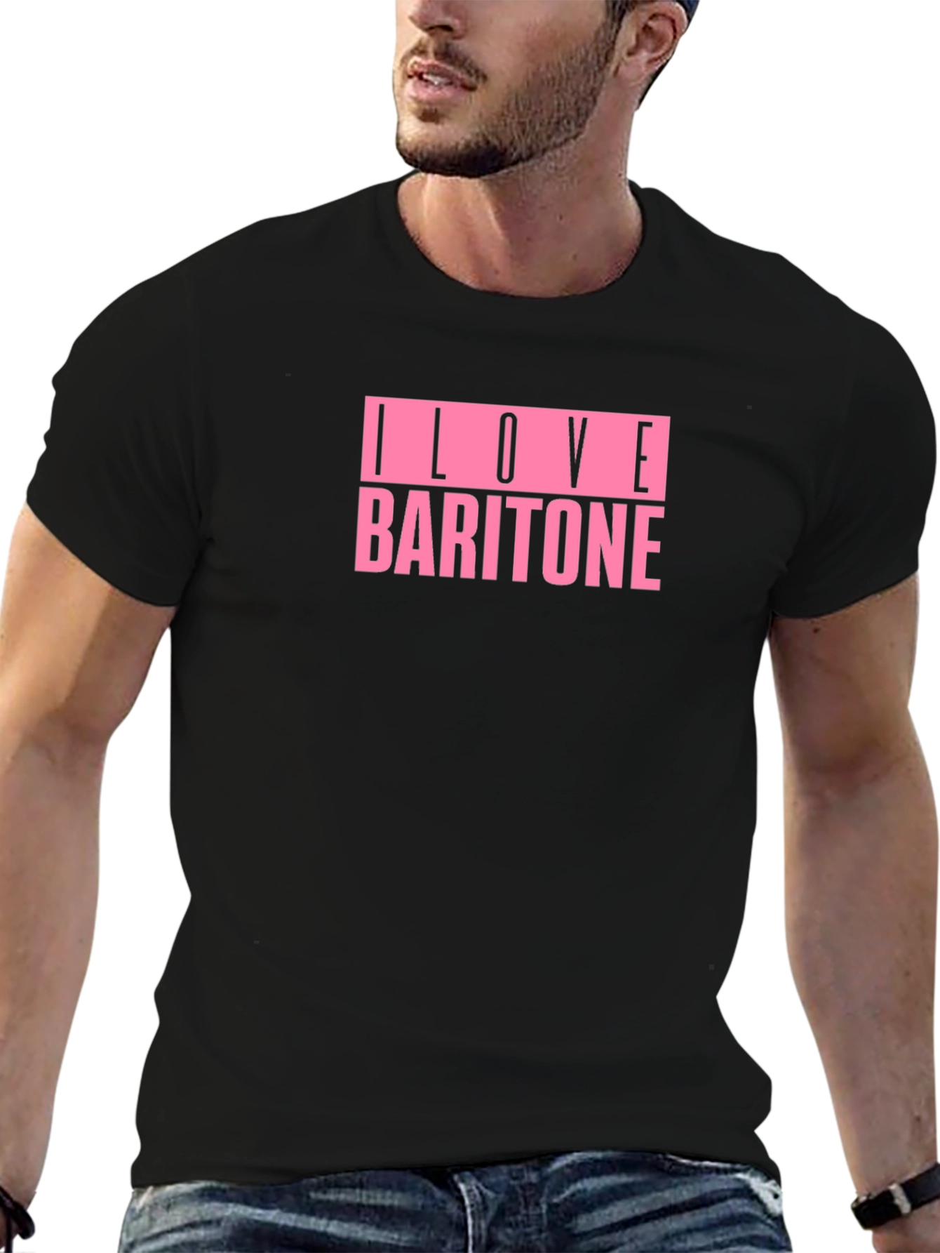 Black I Love Baritone T-Shirt - Music Vocalist Tee view 6